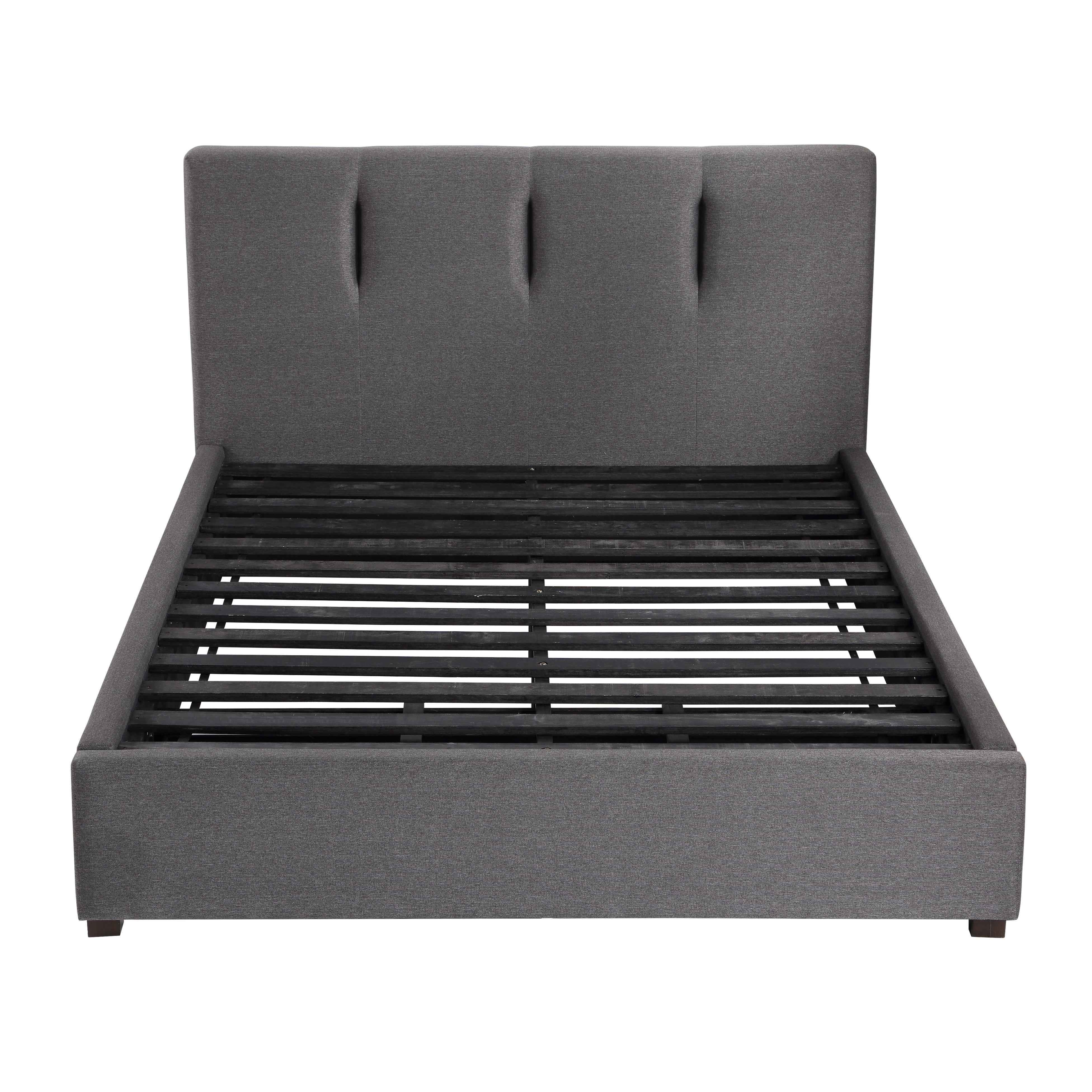 Aitana Graphite Full Platform Bed with Storage Footboard - Image 3
