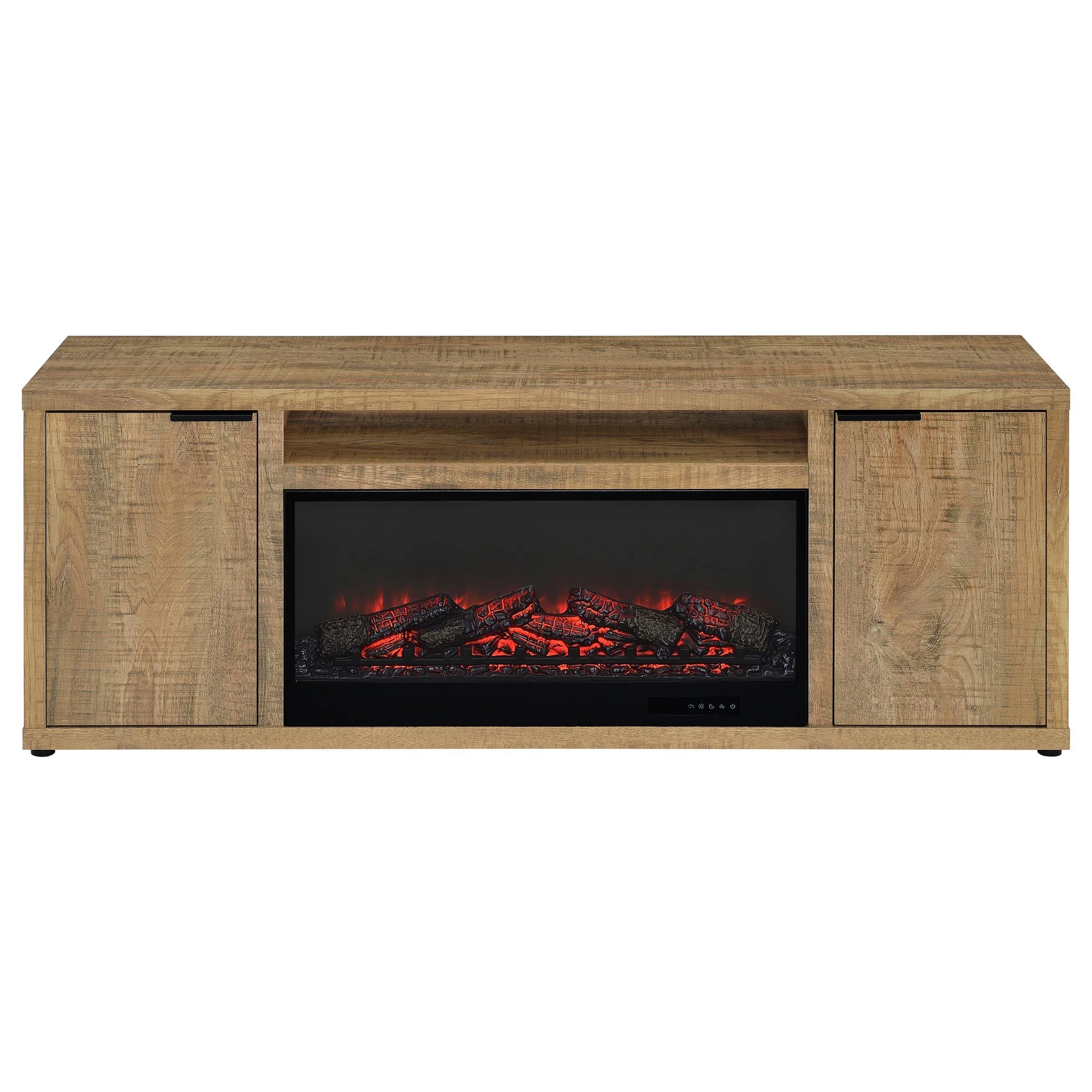 Fuller Mango 60-inch 2-Door TV Stand Fireplace Media Console - Image 5