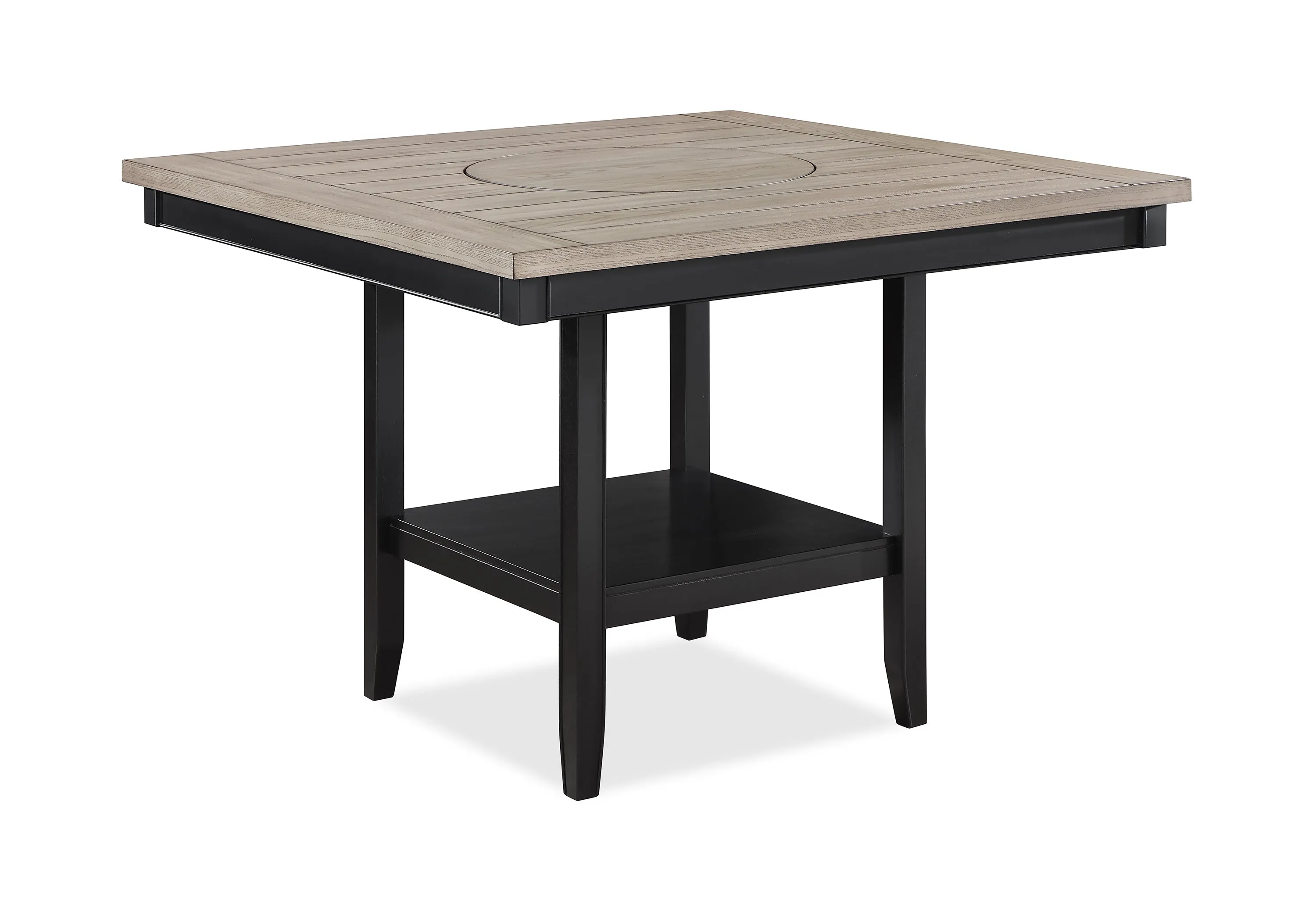 Fulton Charcoal and Light Gray Extendable Counter Height Dining Set - Image 3