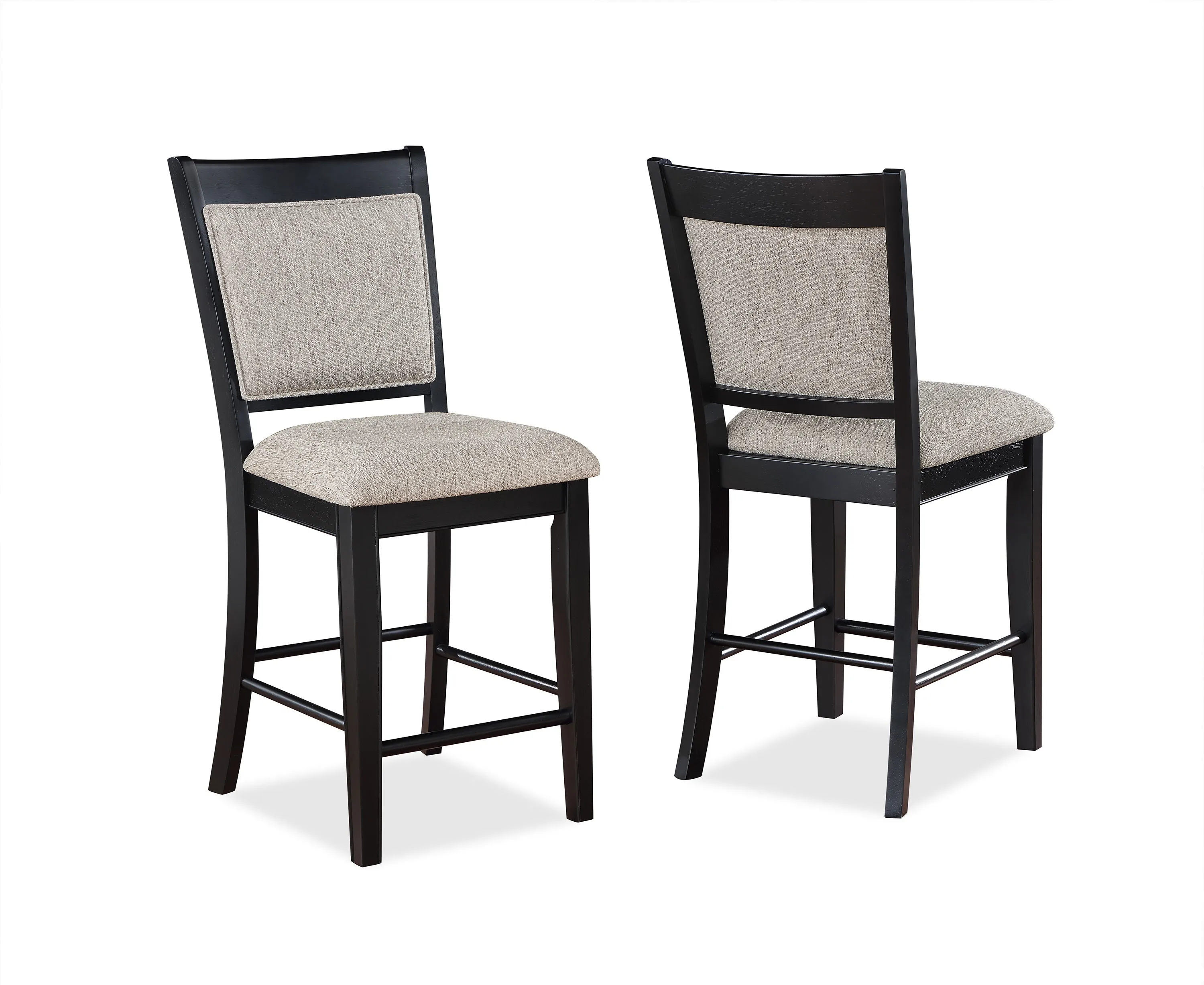 Fulton Charcoal and Light Gray Extendable Counter Height Dining Set - Image 4