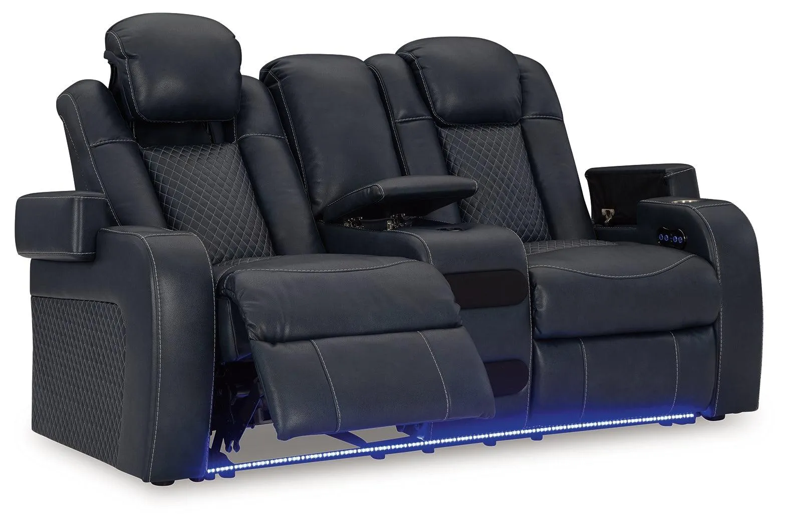 Fyne-Dyme Sapphire Dual Power Reclining Loveseat with Console - Image 3