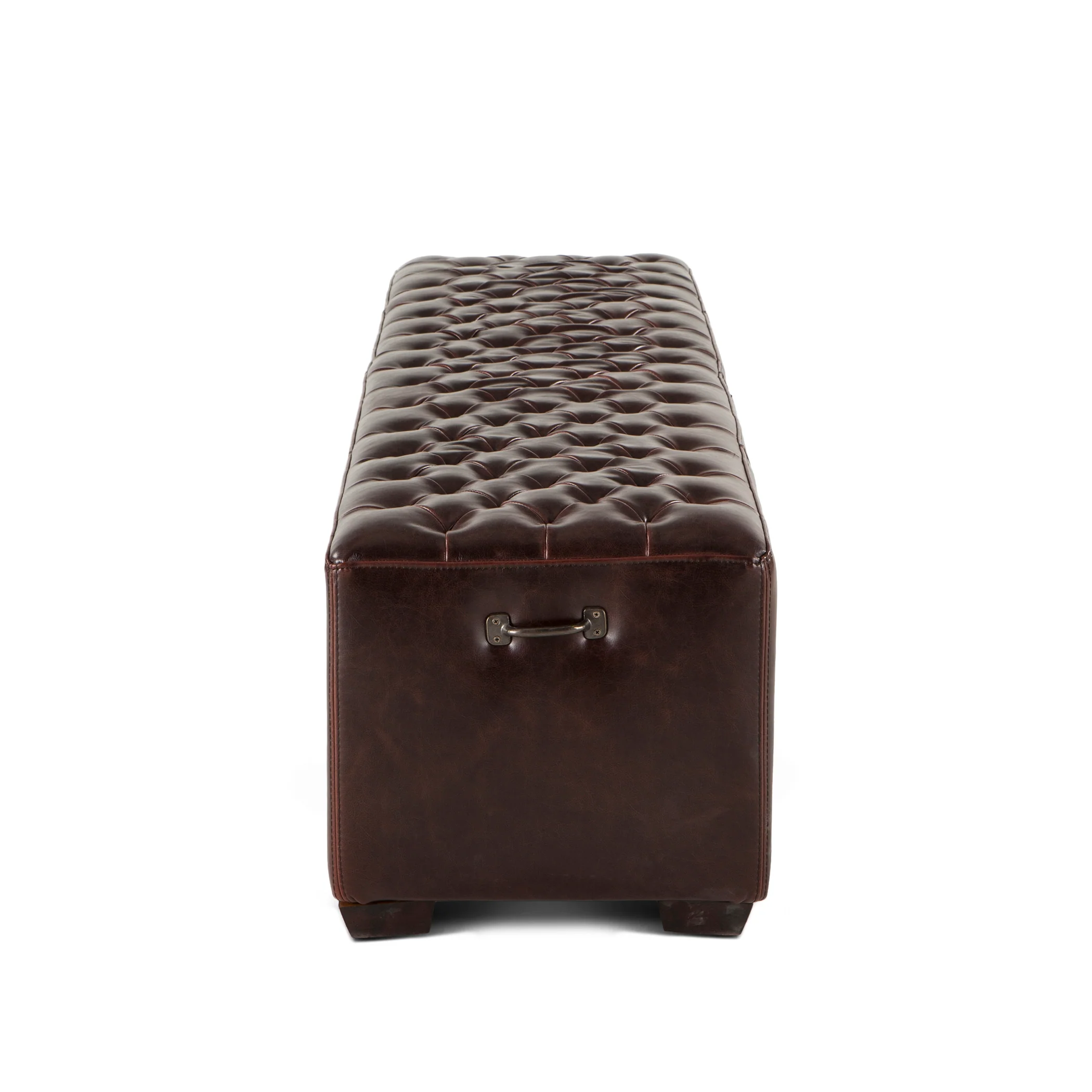 Essex Leeds 53" Bench in Antique Whiskey Leather - Image 4