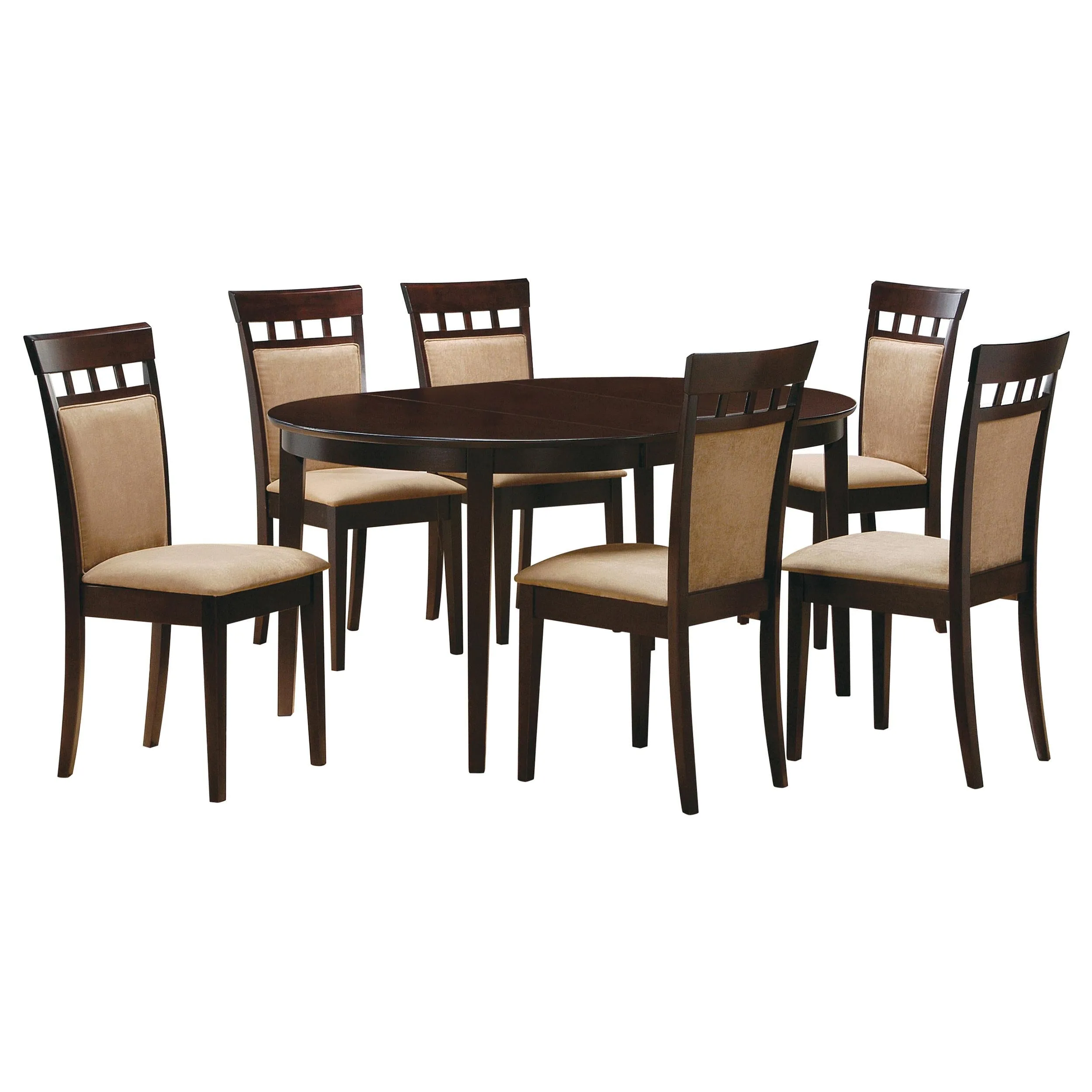 Gabriel Cappuccino 7-Piece Extension Leaf Dining Table Set - Image 2