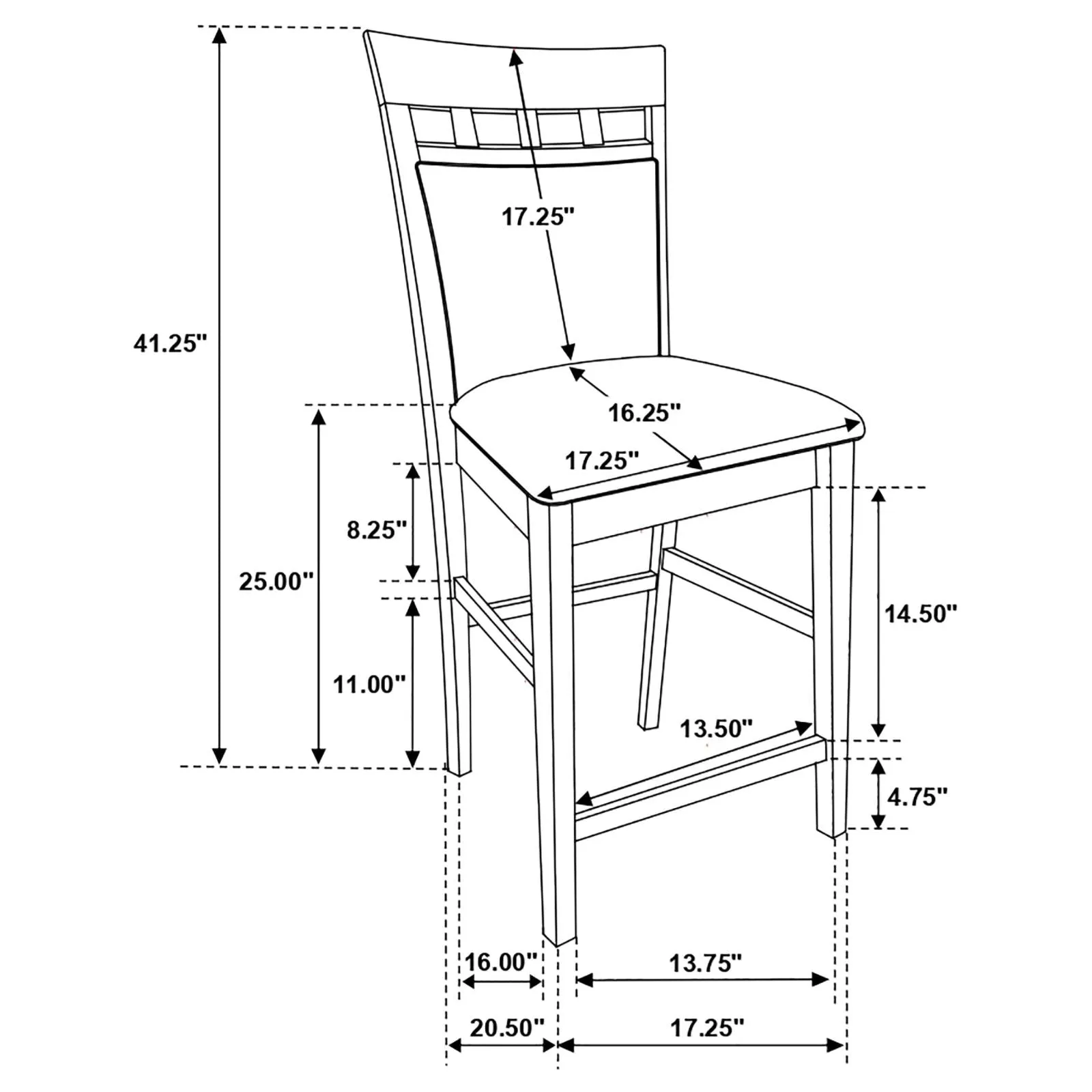 Gabriel Cappuccino and Tan Square Counter Height Dining Set - Image 14
