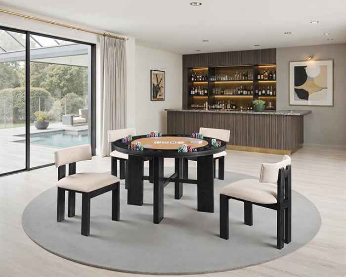 Gaetani Black 5-Piece Dining Room Set - Image 2