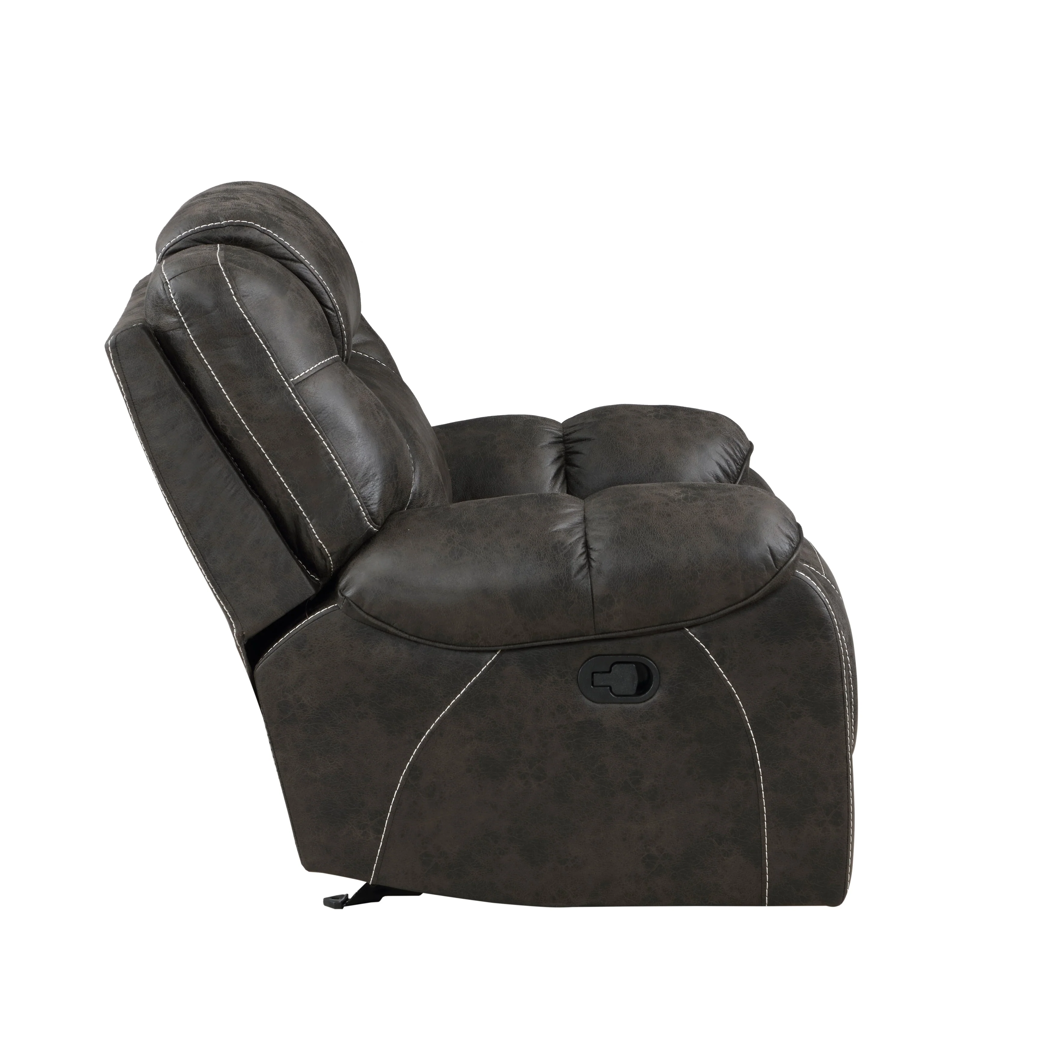 Gainesville Chocolate Microfiber Double Reclining Living Room Set - Image 14