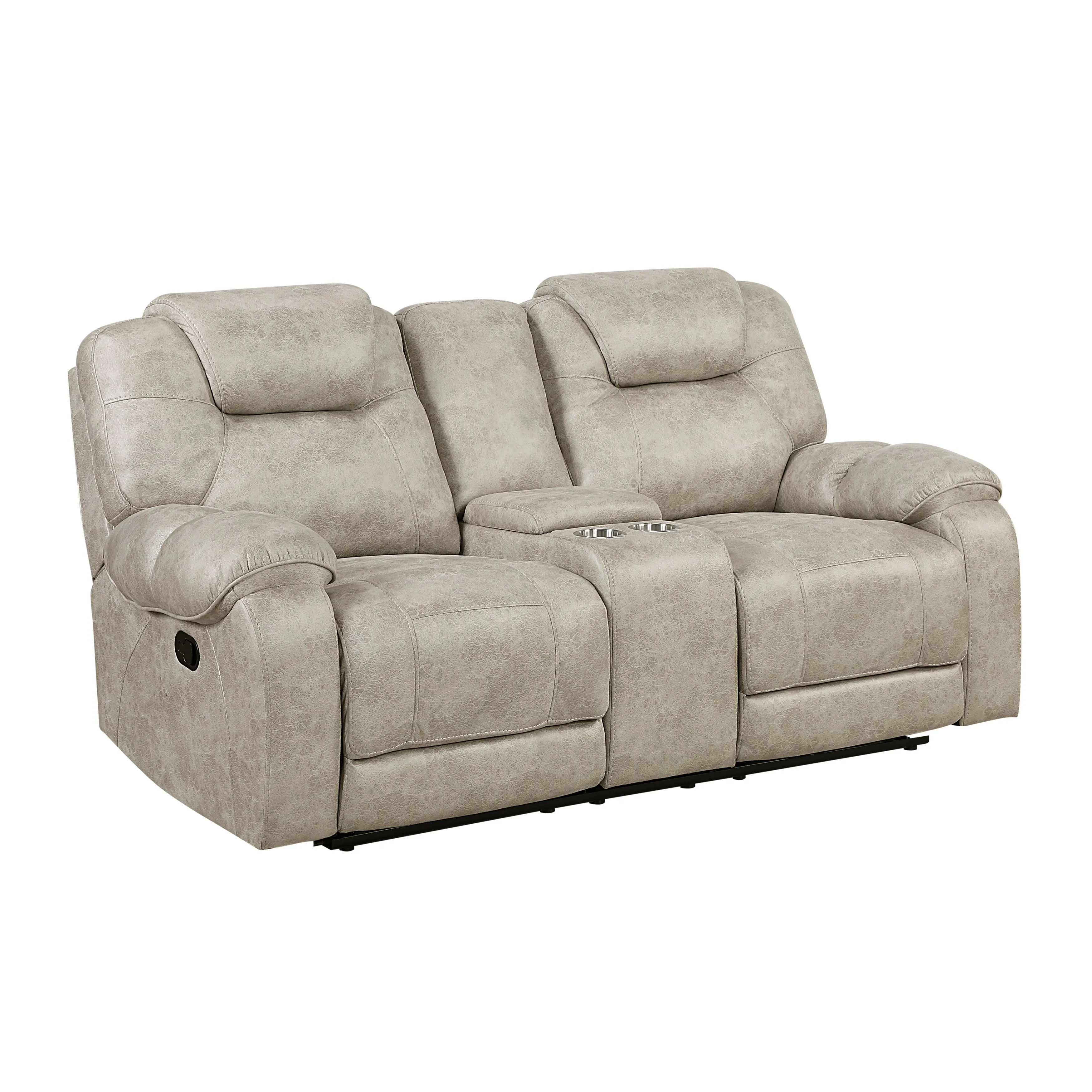 Gainesville Pewter Double Reclining Loveseat - Image 2