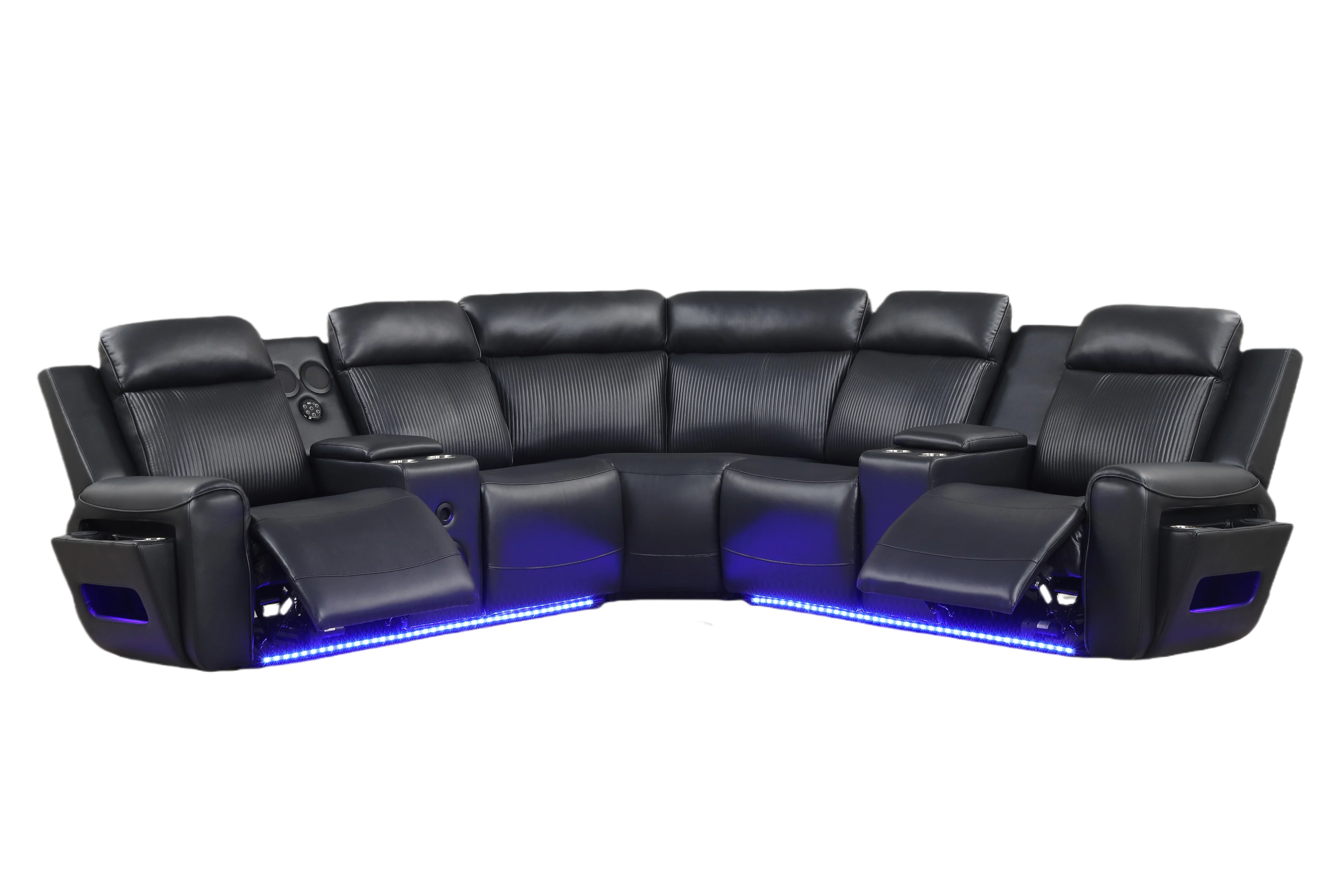 Galaxy Black Power Reclining Sectional - Image 3