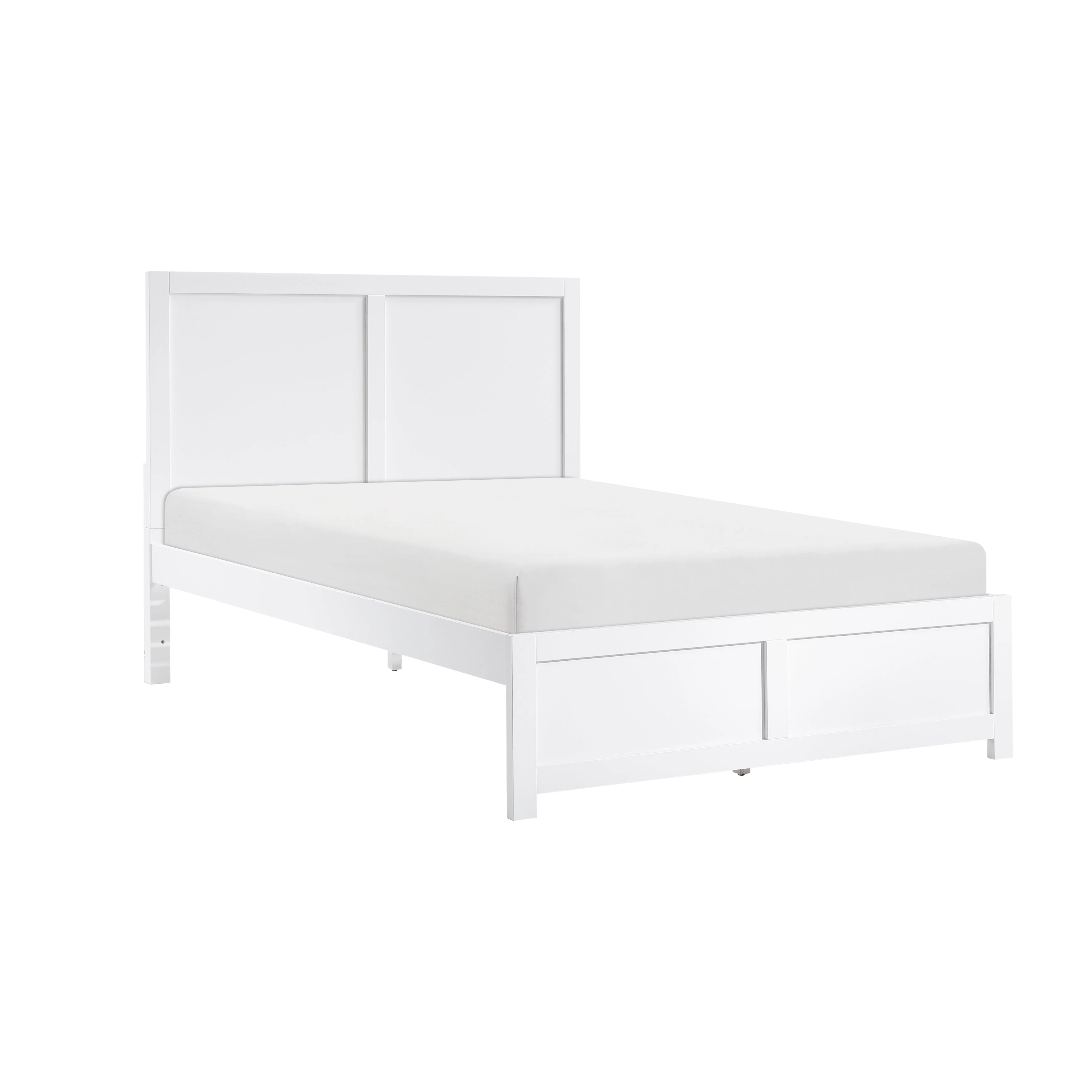 Galen White Full Platform Bed - Image 3