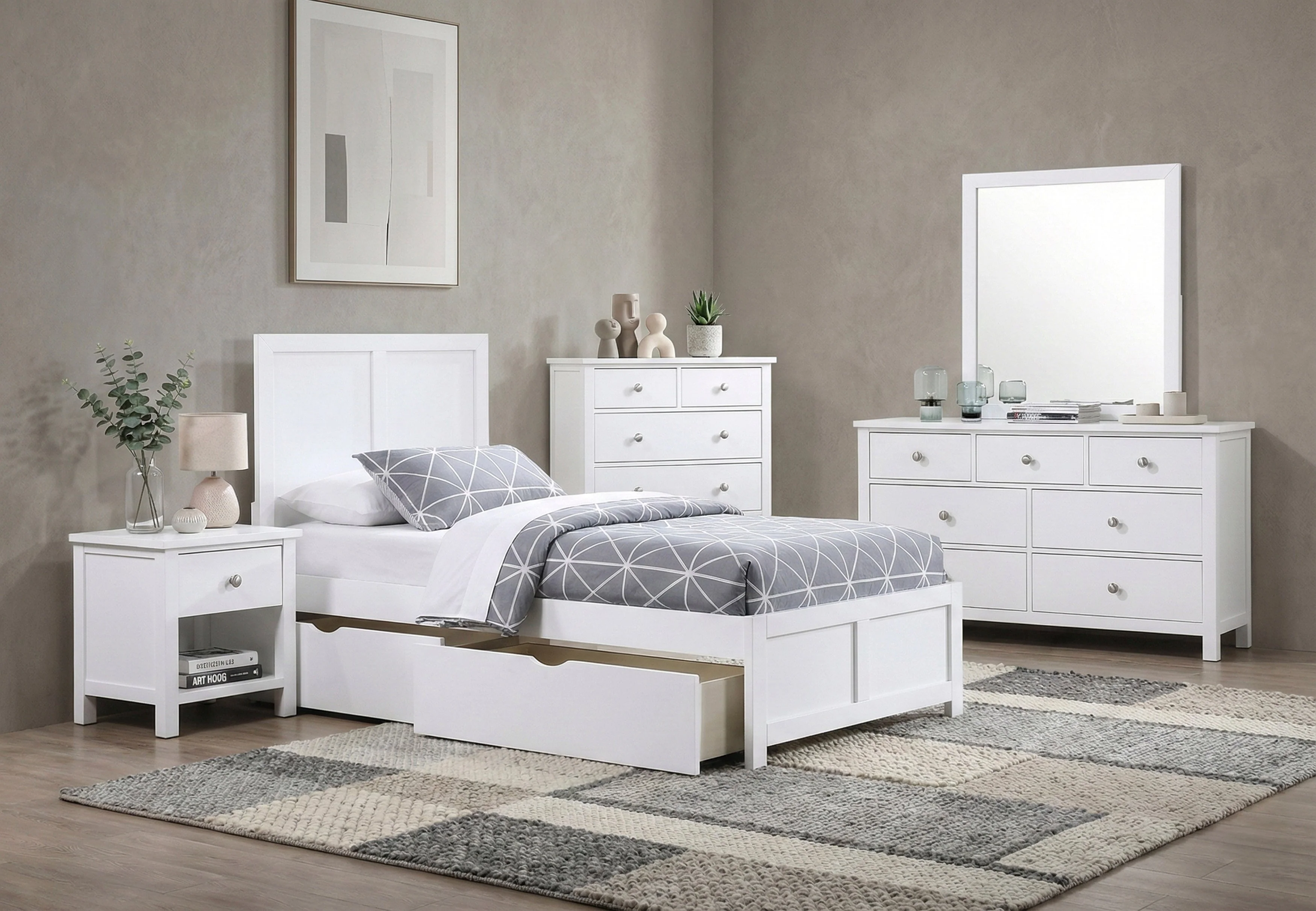 Galen White Twin Platform Bed - Image 21