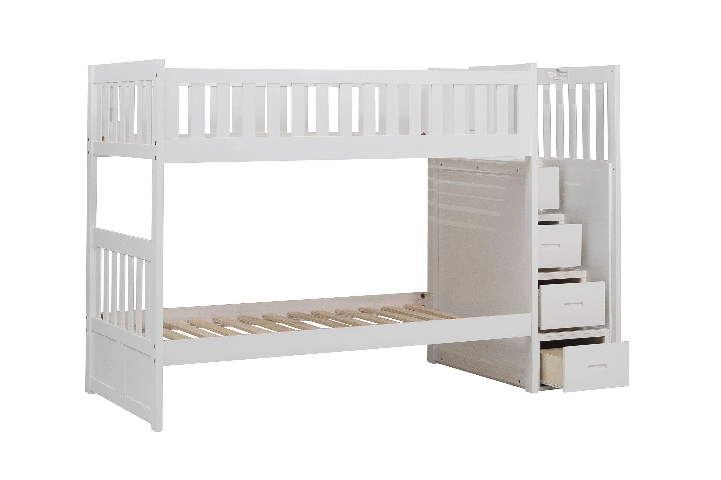 Galen White Twin/Twin Step Bunk Bed - Image 2
