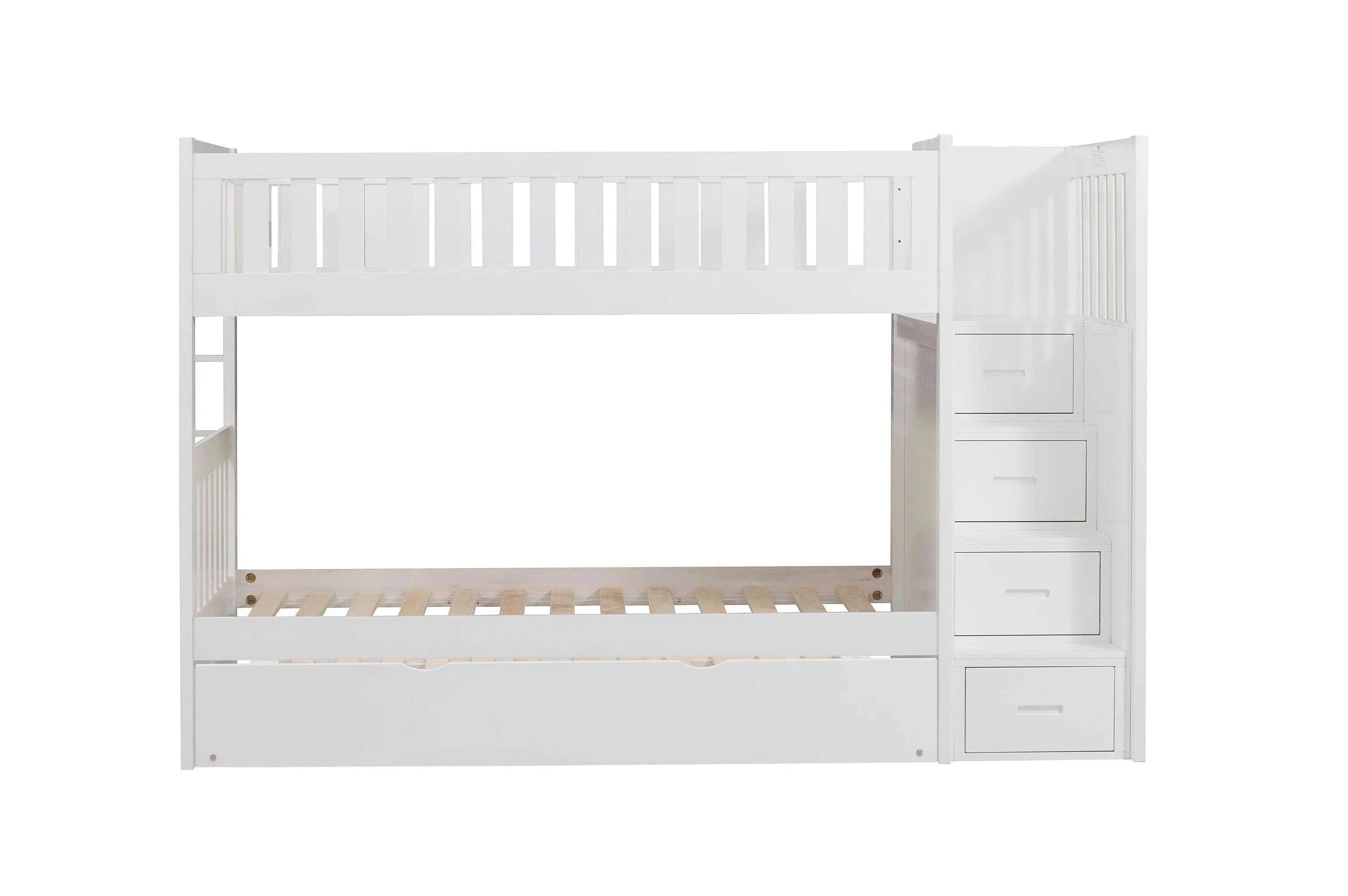 Galen White Twin/Twin Step Bunk Bed with Twin Trundle - Image 5