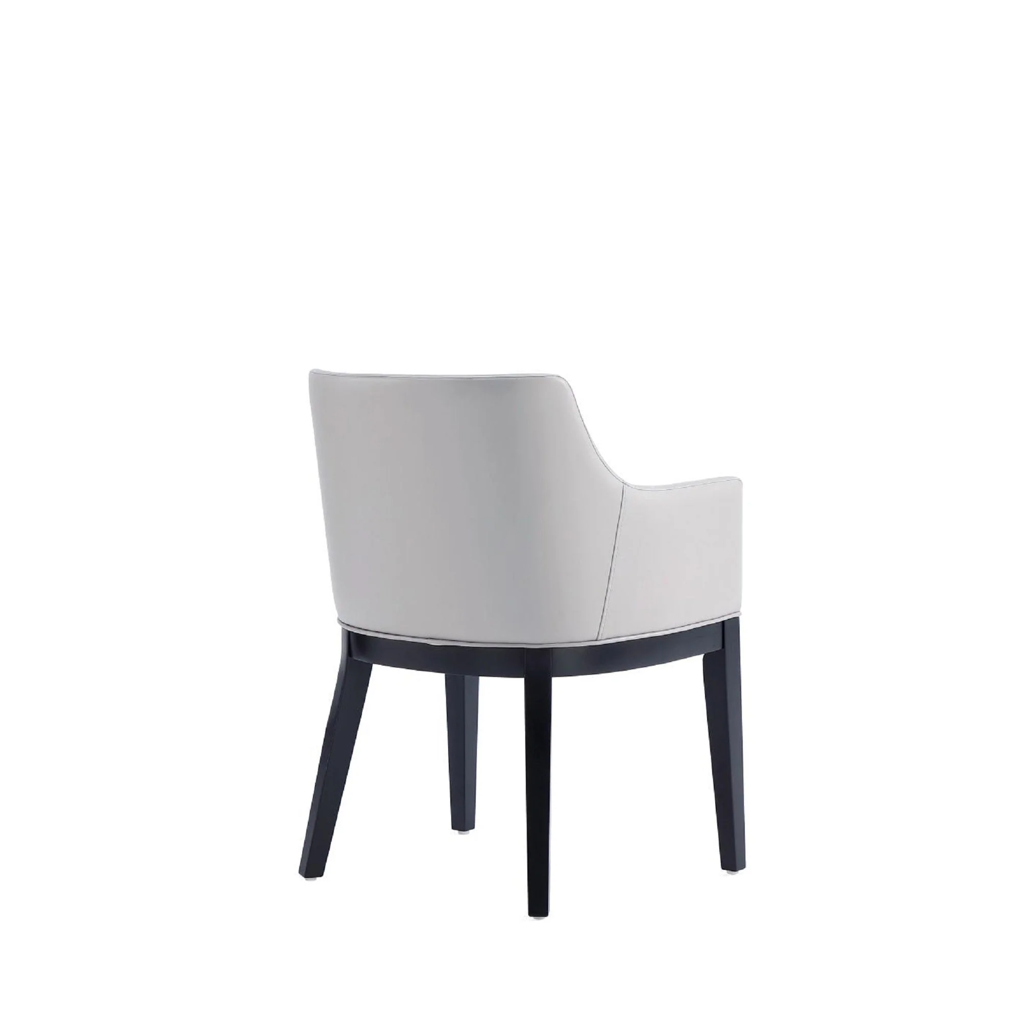 Gansevoort Faux Leather Dining Armchair in Light Grey (set of 2) - Image 6
