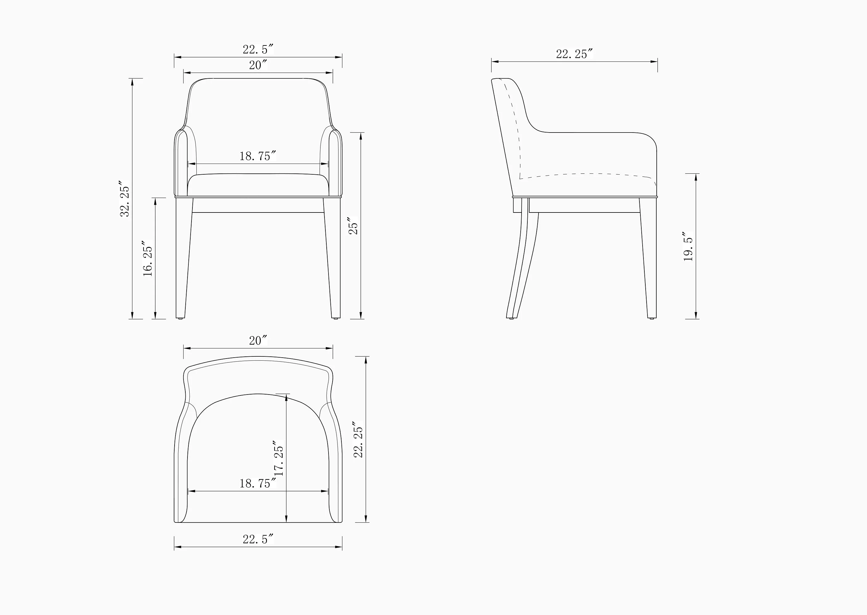 Gansevoort Faux Leather Dining Armchair in Pewter - Image 3