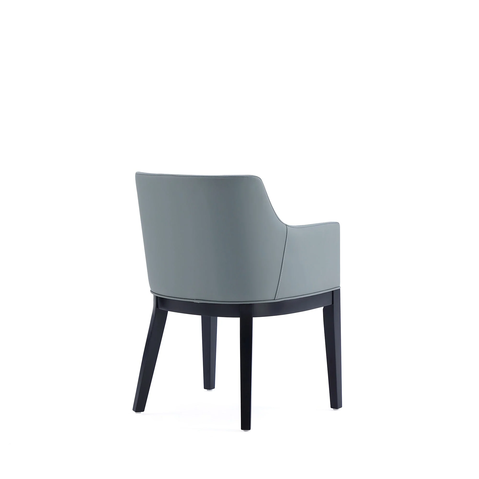 Gansevoort Faux Leather Dining Armchair in Pewter (Set of 2) - Image 6
