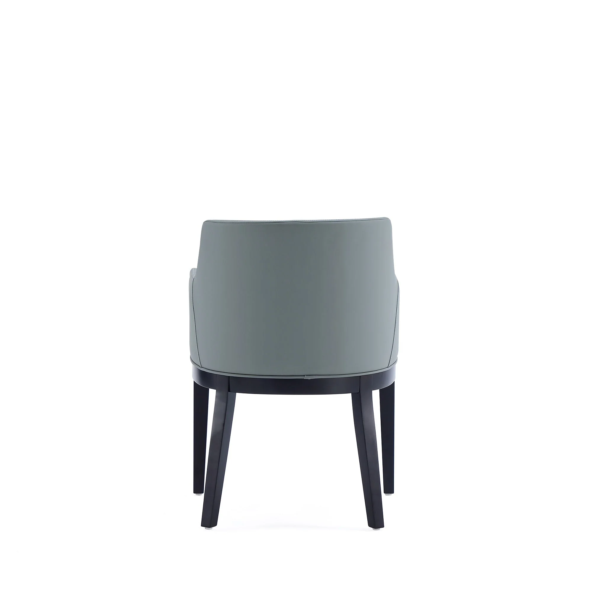 Gansevoort Faux Leather Dining Armchair in Pewter (Set of 2) - Image 7