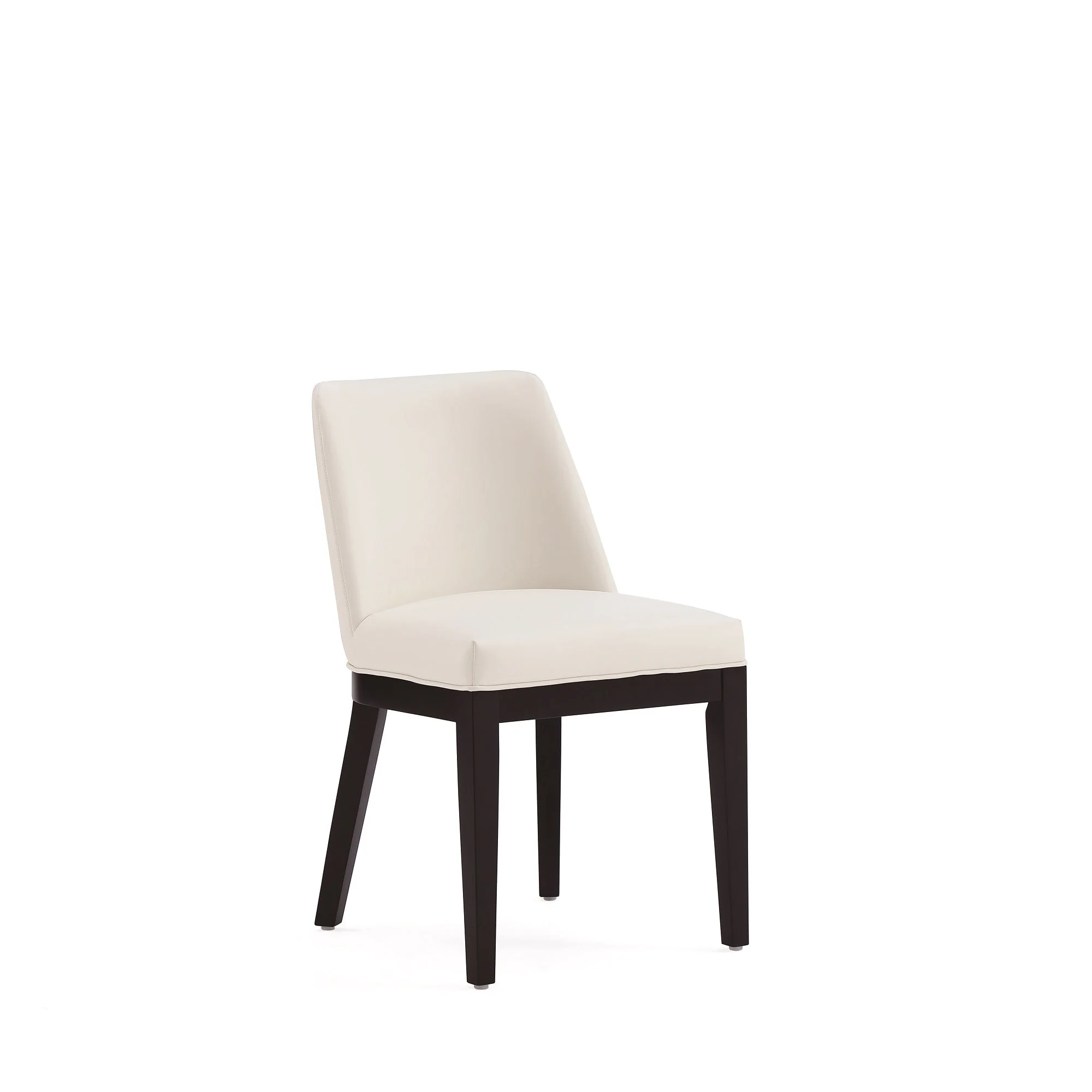Gansevoort Faux Leather Dining Chair in Cream (set of 4) - Image 4
