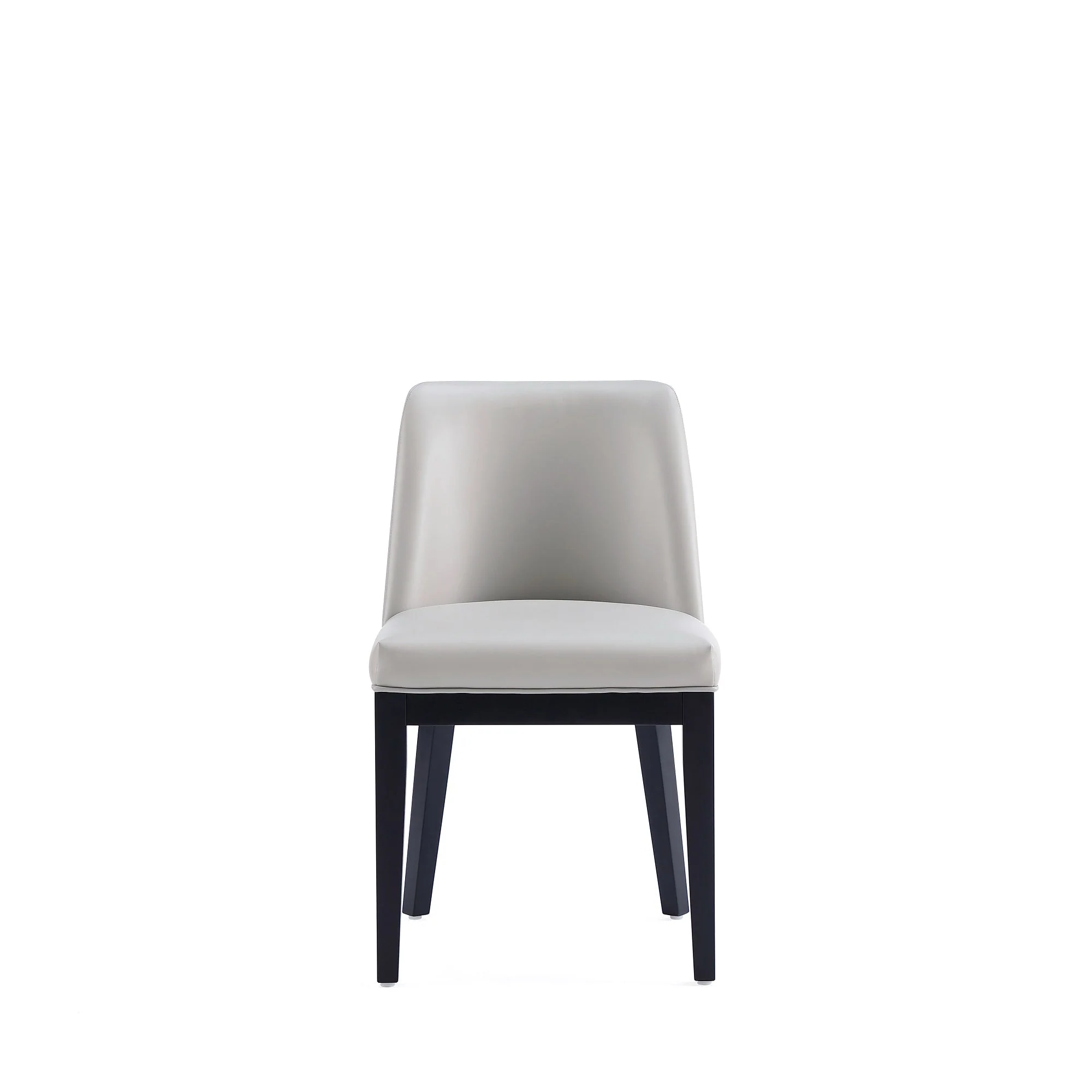 Gansevoort Faux Leather Dining Chair in Light Grey (set of 4) - Image 4