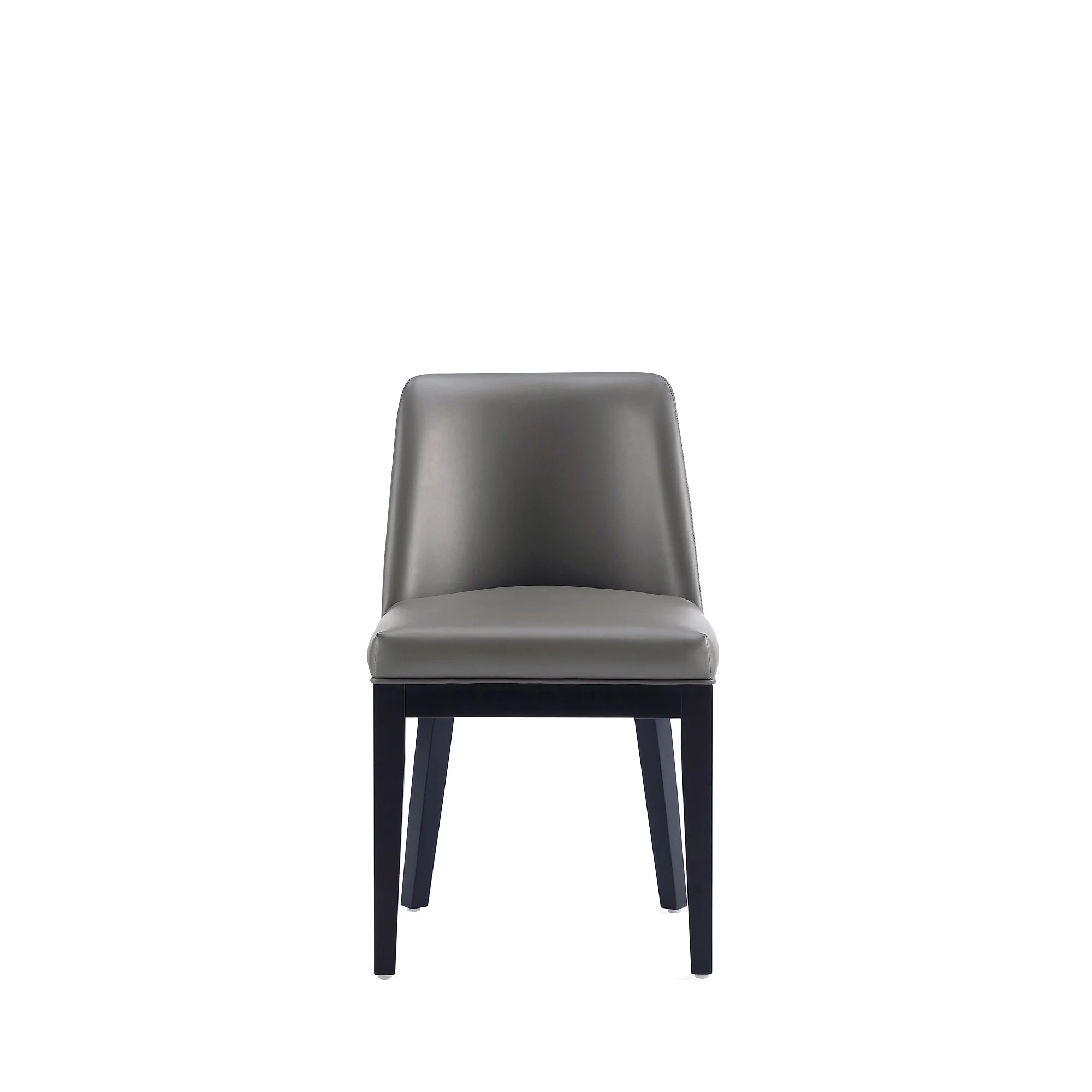 Gansevoort Faux Leather Dining Chair in Pebble Grey (set of 2) - Image 4