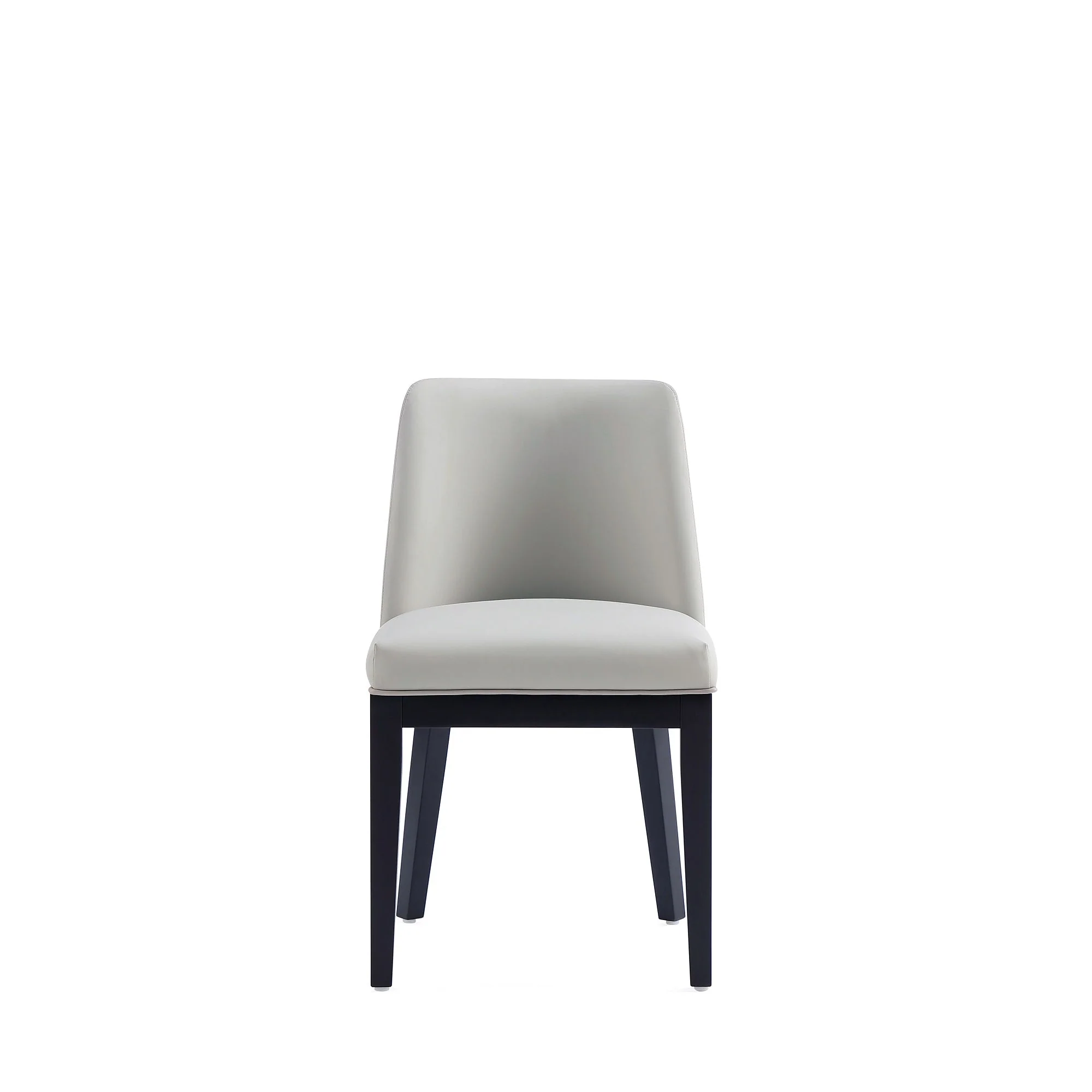 Gansevoort Faux Leather Dining Chair in Stone Grey (set of 2) - Image 4