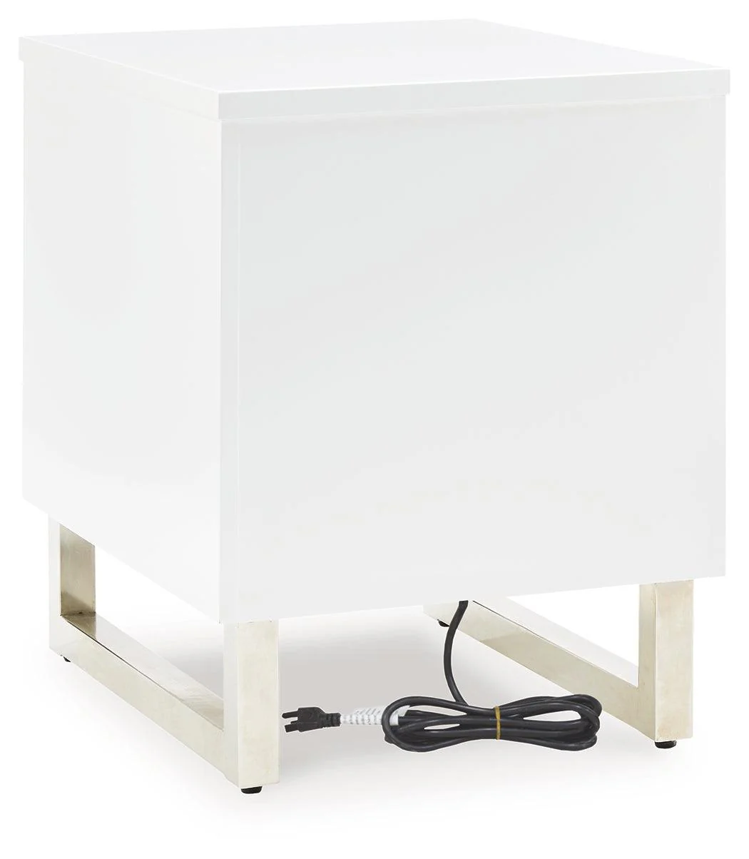 Gardoni White/Black Chairside End Table - Image 5