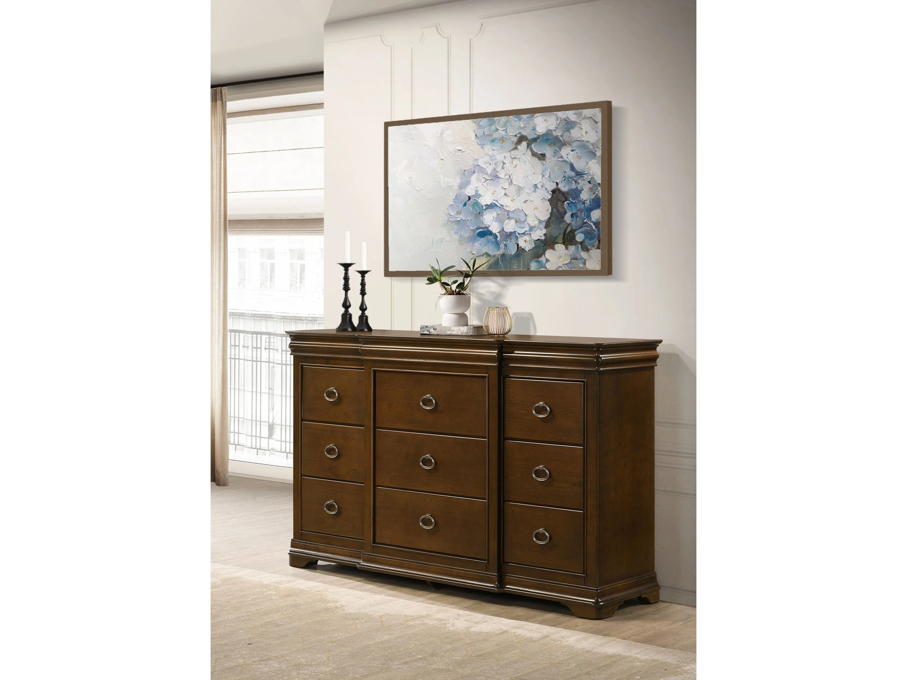 Garland Brown Cherry 11-drawer Bedroom Dresser Cabinet - Image 2