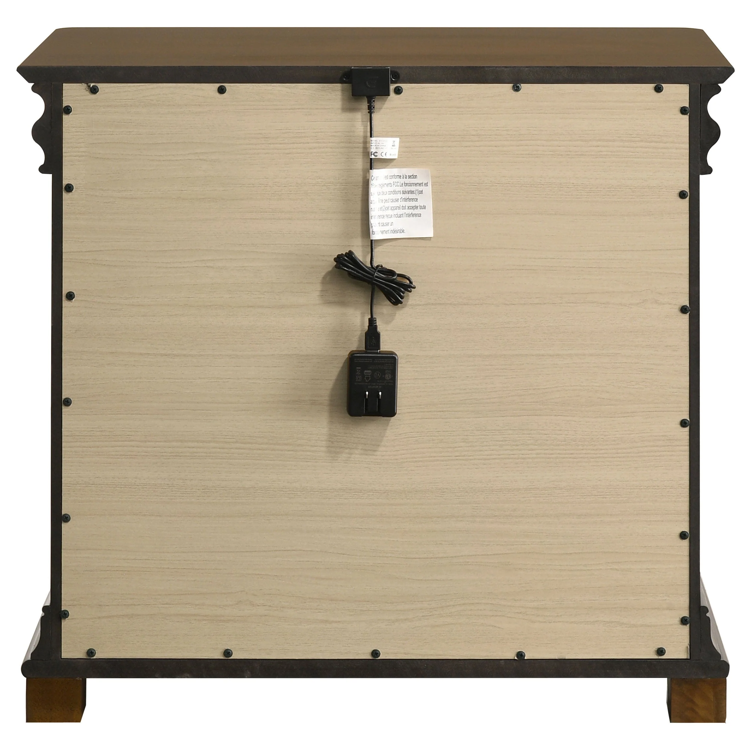 Garland Brown Cherry 3-drawer Nightstand Bedside Table - Image 7