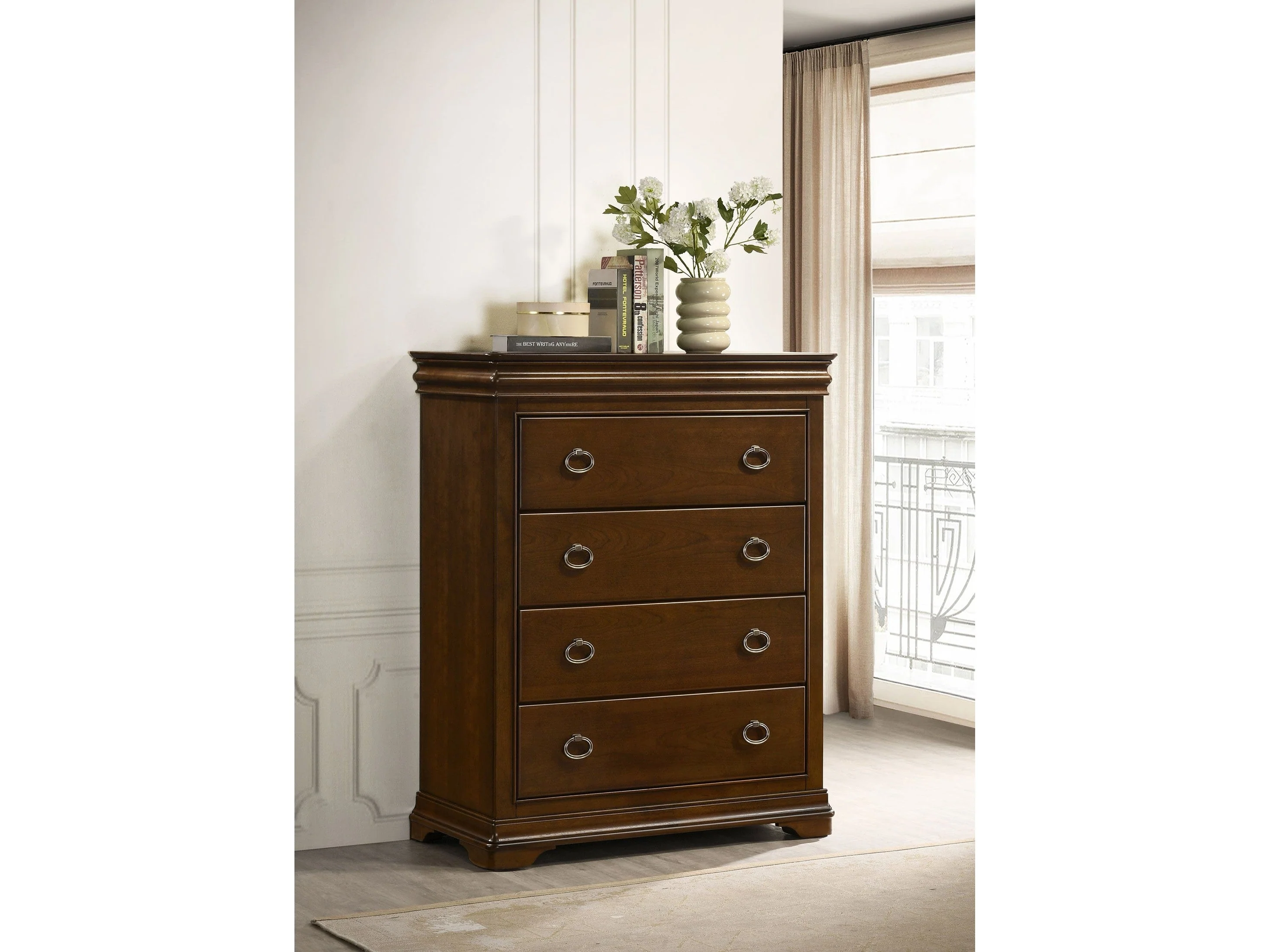 Garland Brown Cherry 4-drawer Bedroom Chest of Drawers