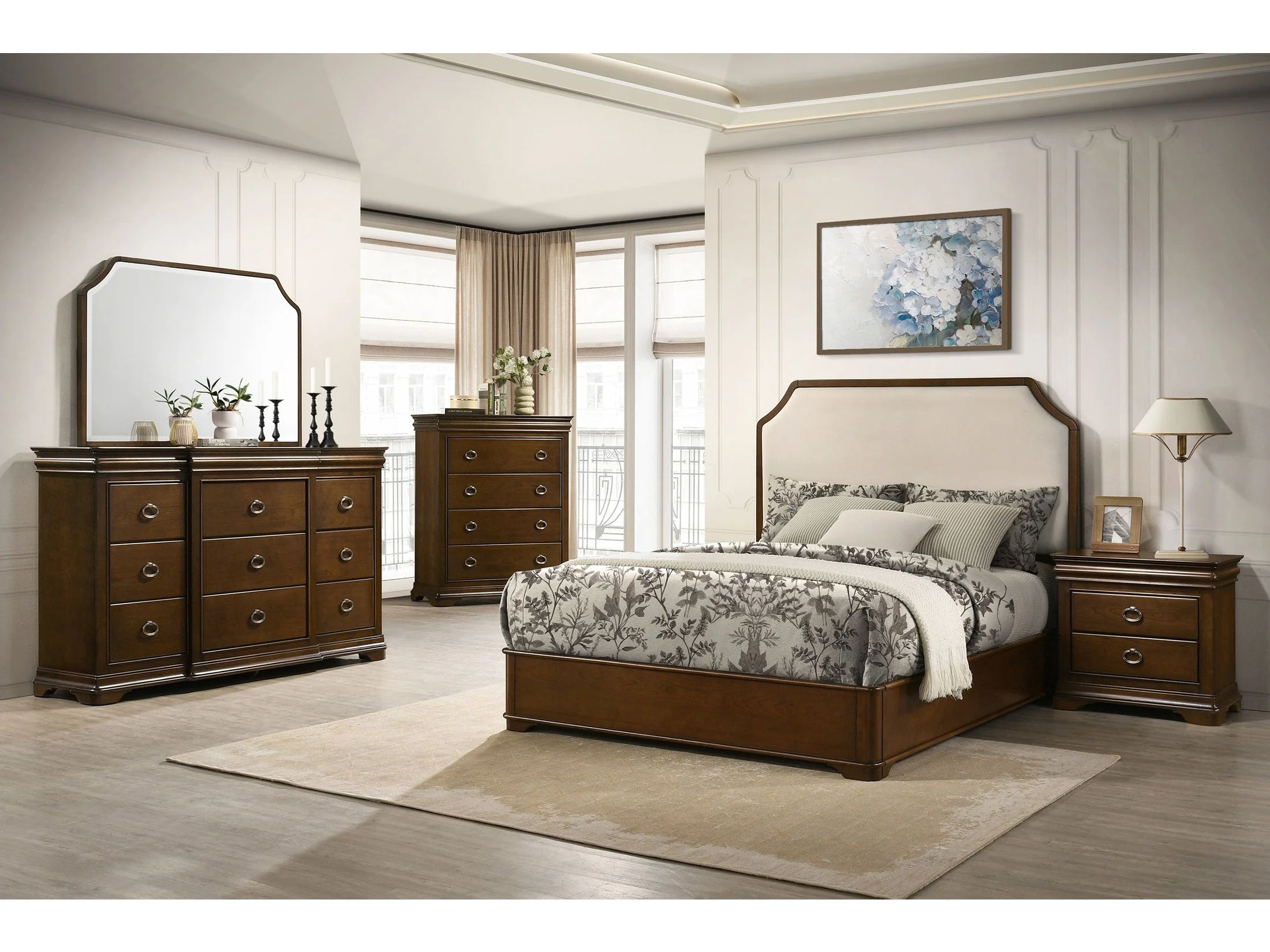 Garland Brown Cherry 5-piece Eastern King Bedroom Set