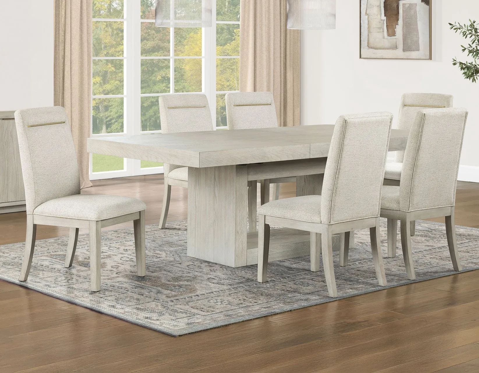 Garland Distressed Greige Dining Room Set - Image 21