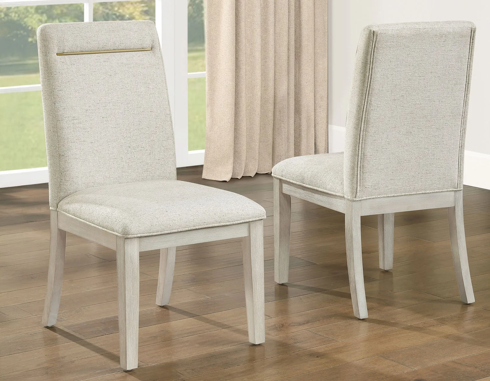 Garland Side Chair, Greige Finish, Set of 2
