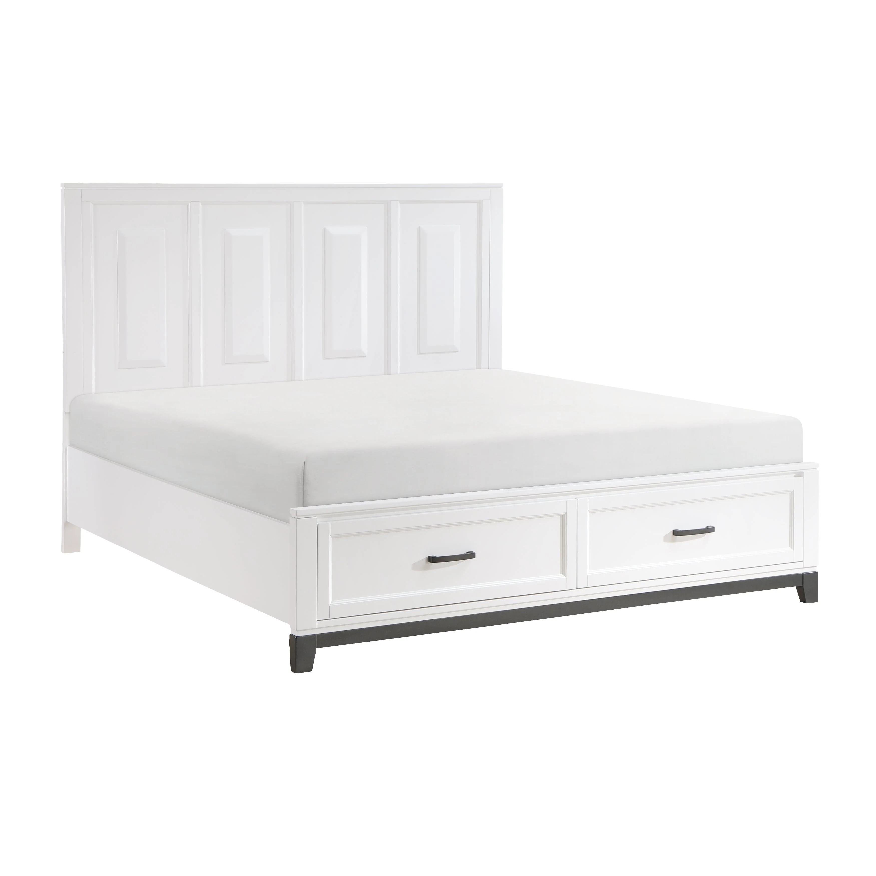 Garretson White King Storage Platform Bed