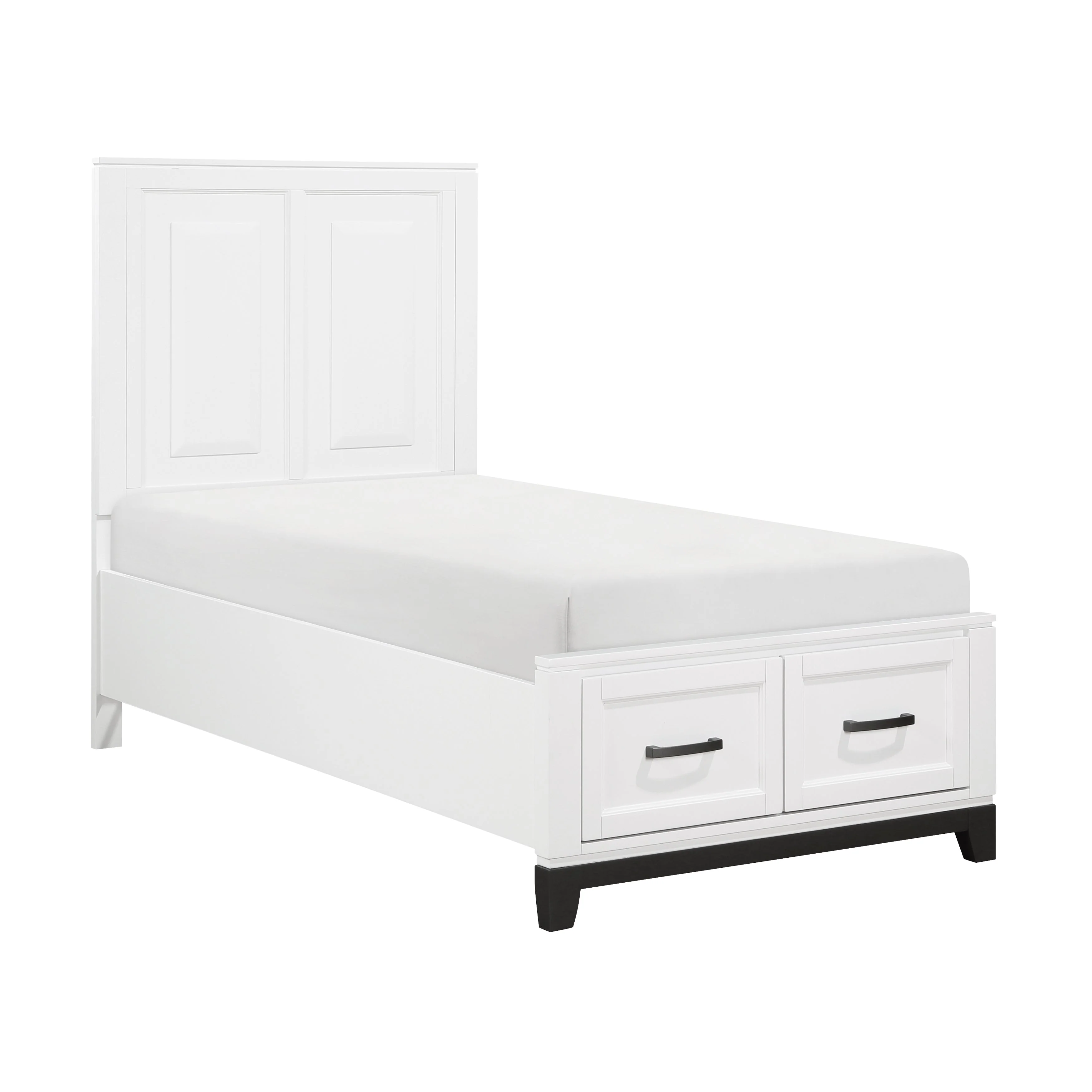 Garretson White Twin Storage Platform Bed