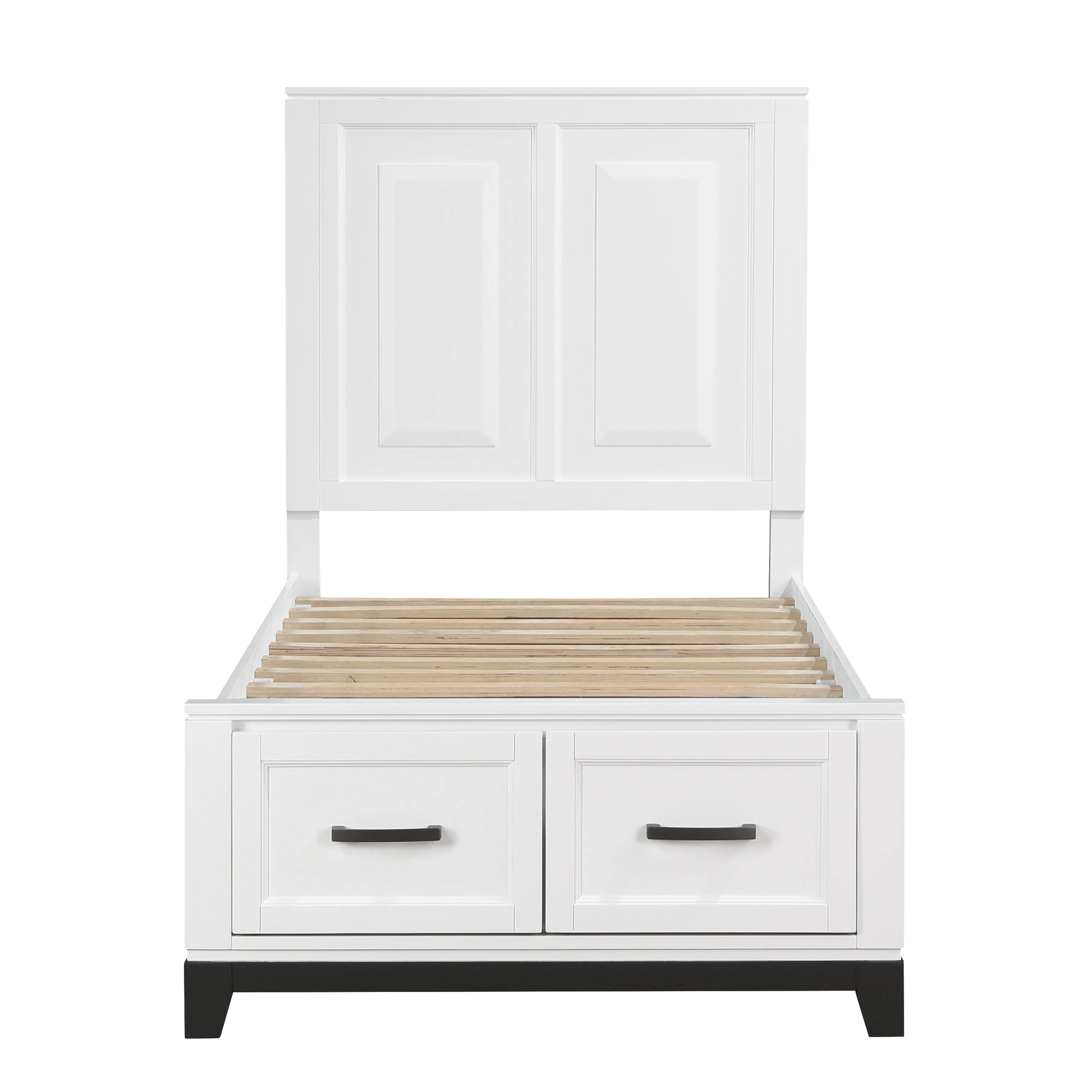 Garretson White Twin Storage Platform Bed - Image 2