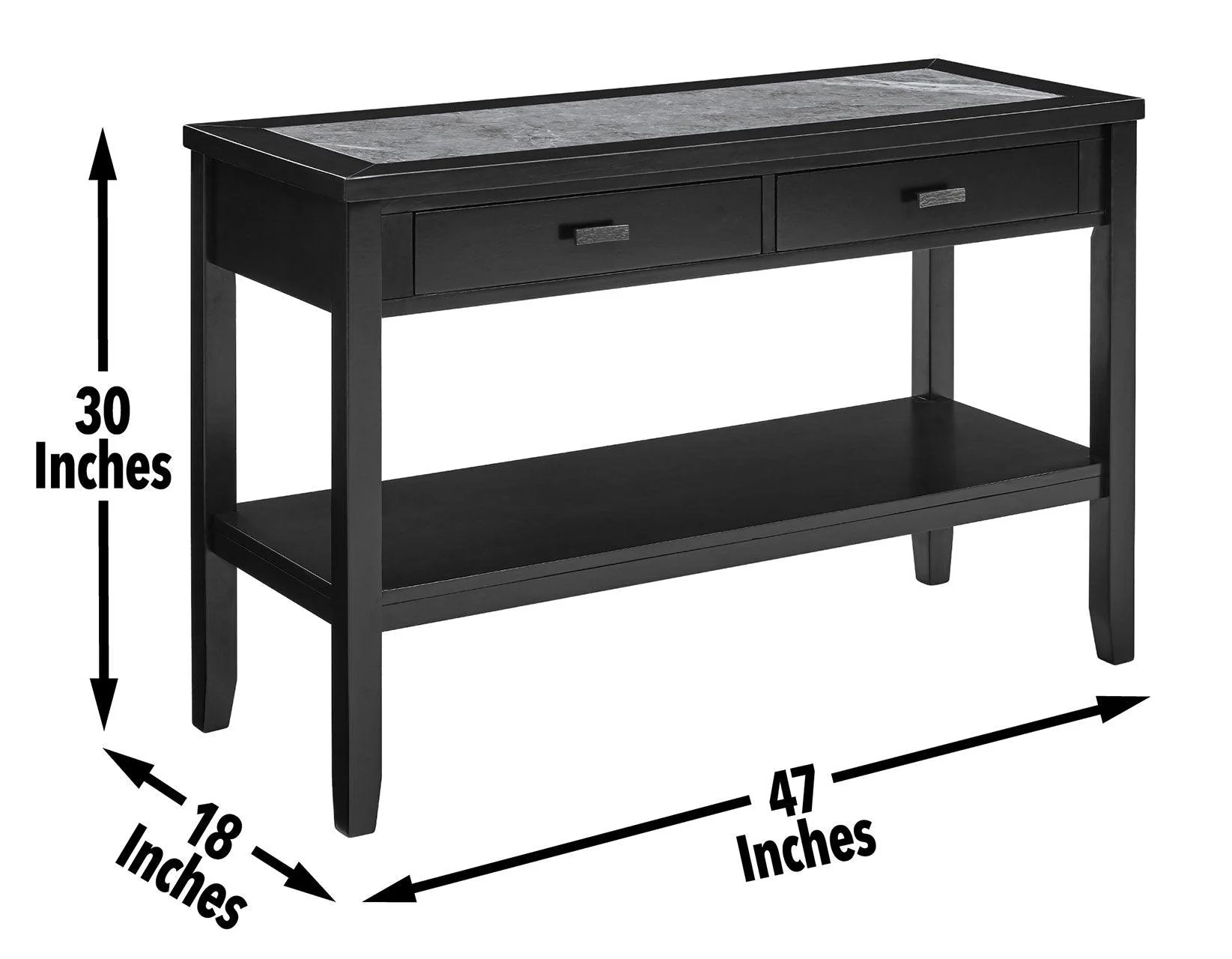 Garvine Sintered Stone Sofa Table - Image 9