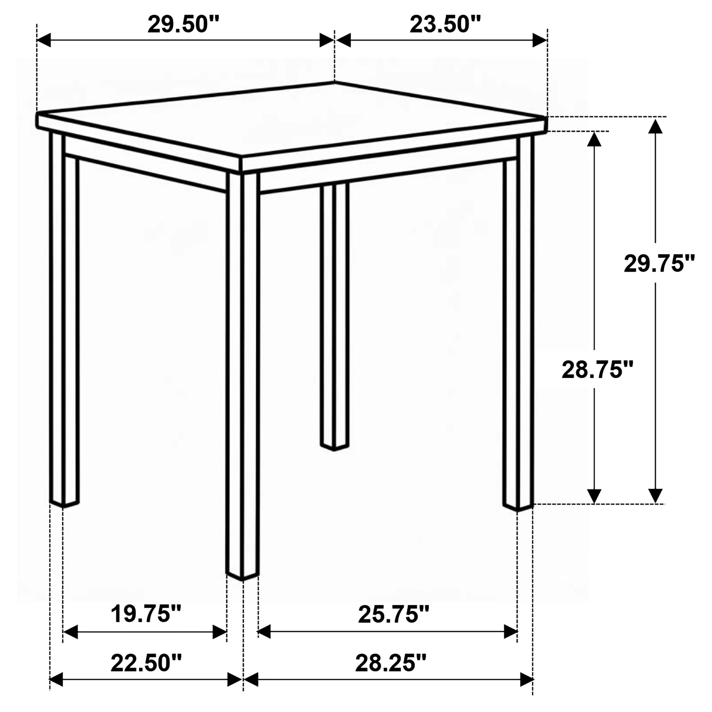 Garza Greige Oak/Black 5-piece Space Saving Rectangular Dining Table - Image 12