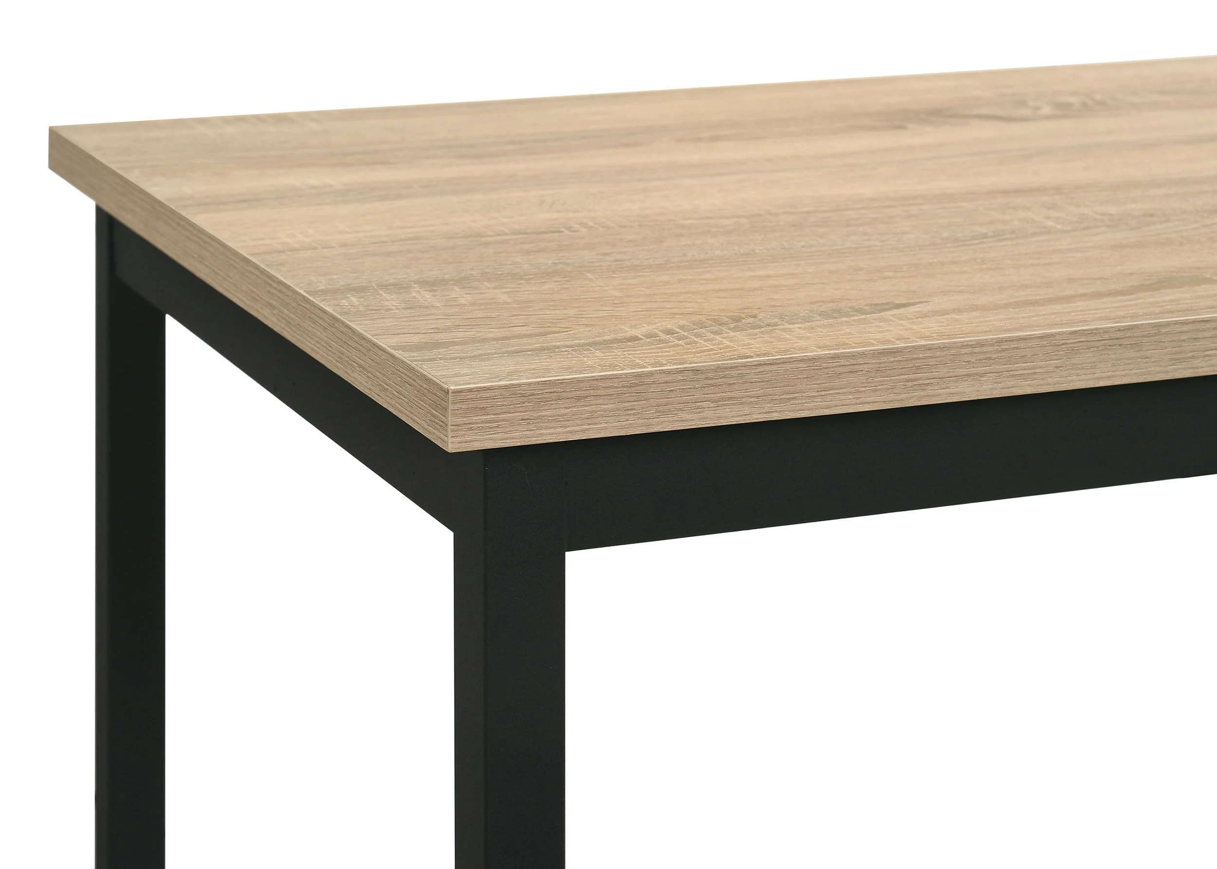 Garza Greige Oak/Black 5-piece Space Saving Rectangular Dining Table - Image 9