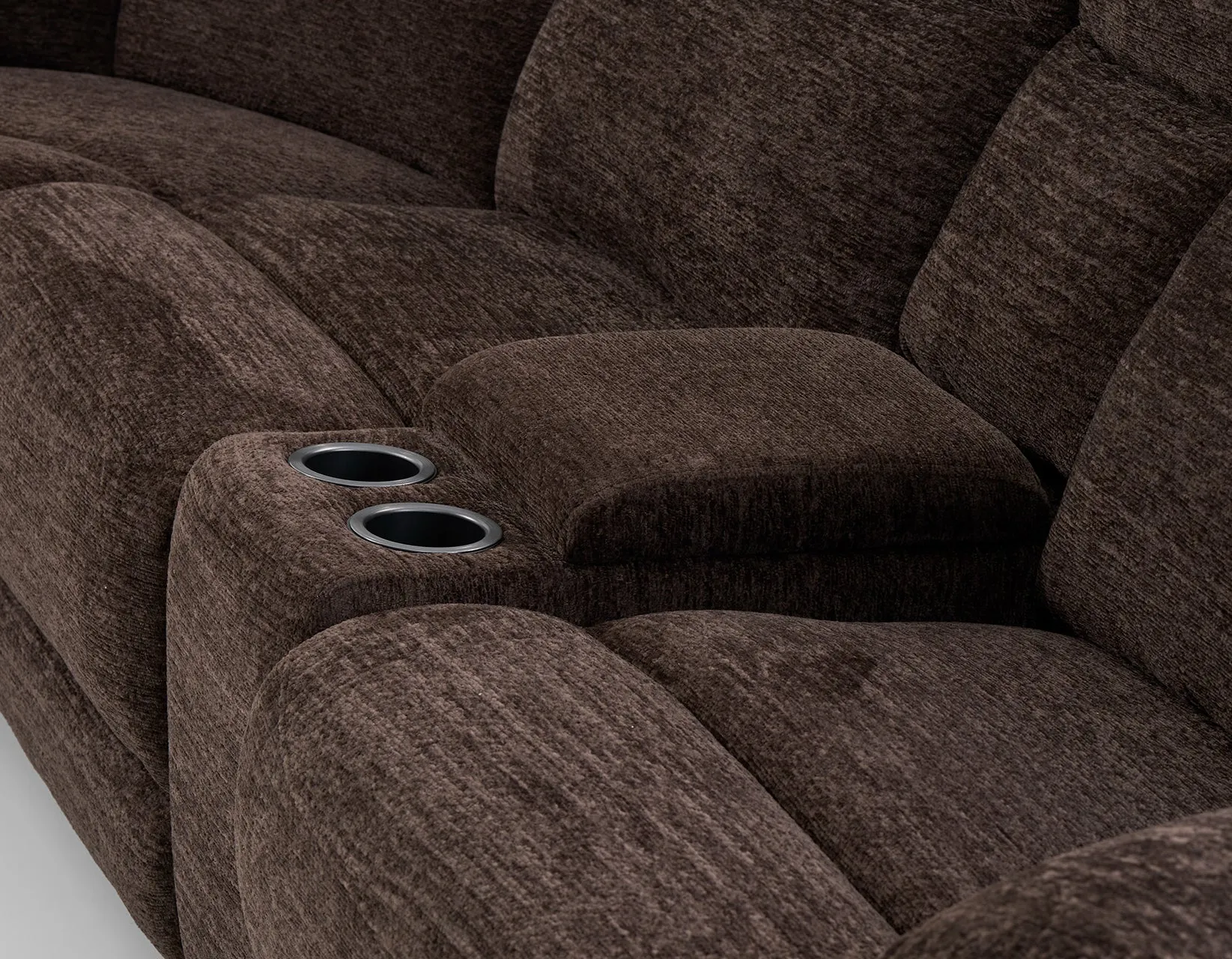 Gatlin Dual-Power Brown Fabric 6-Piece Modular Reclining Sectional - Image 7