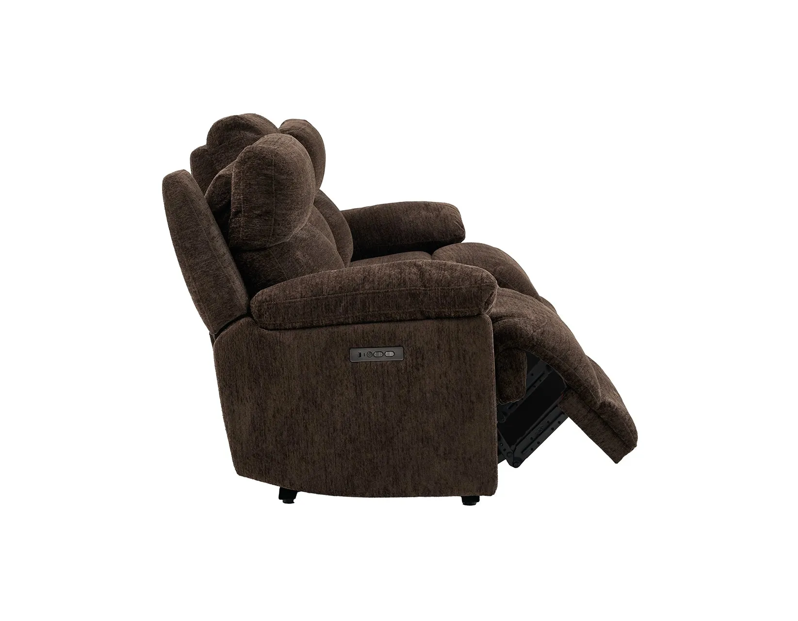 Gatlin Brown Fabric Dual-Power 3-Piece Reclining Sofa - Image 7