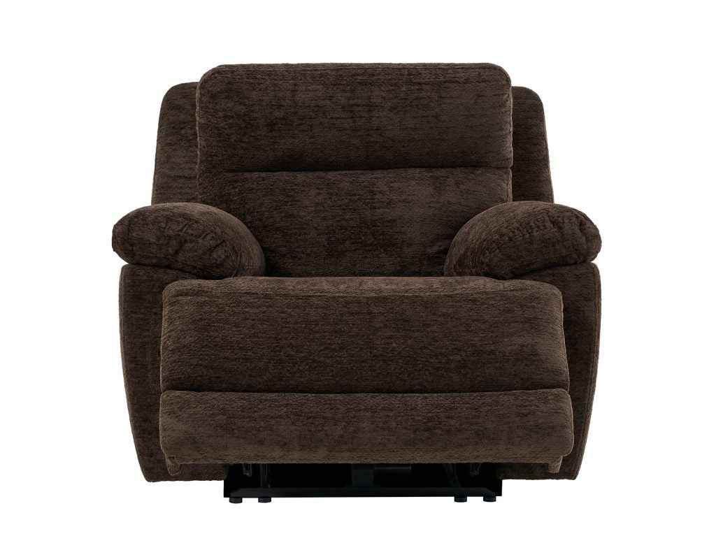 Gatlin Brown Fabric Dual-Power Recliner - Image 3