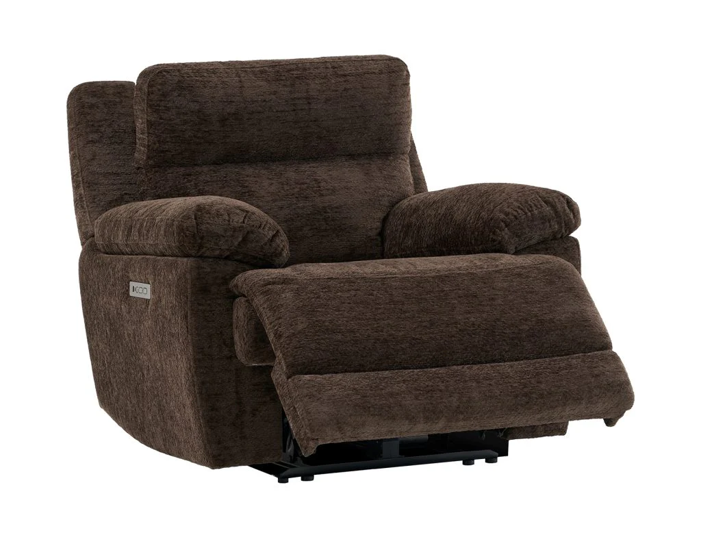 Gatlin Brown Fabric Dual-Power Recliner - Image 6