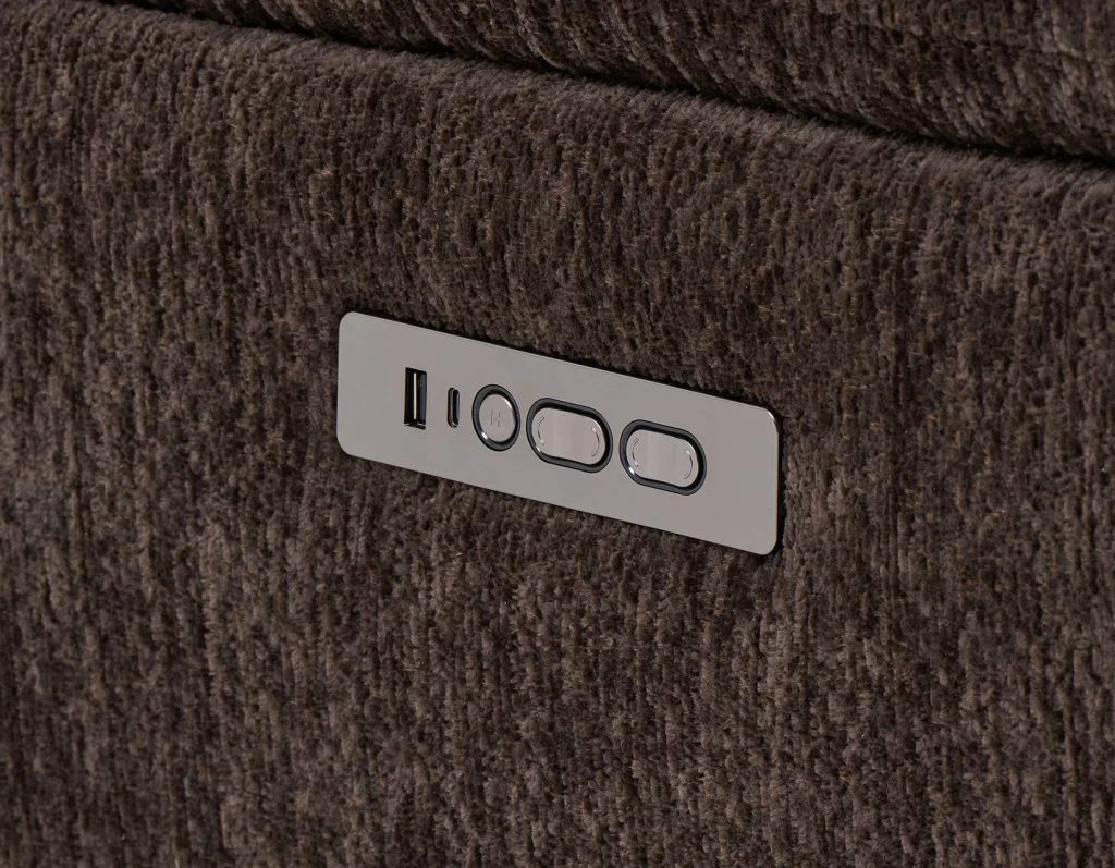 Gatlin Brown Fabric Dual-Power Recliner - Image 9