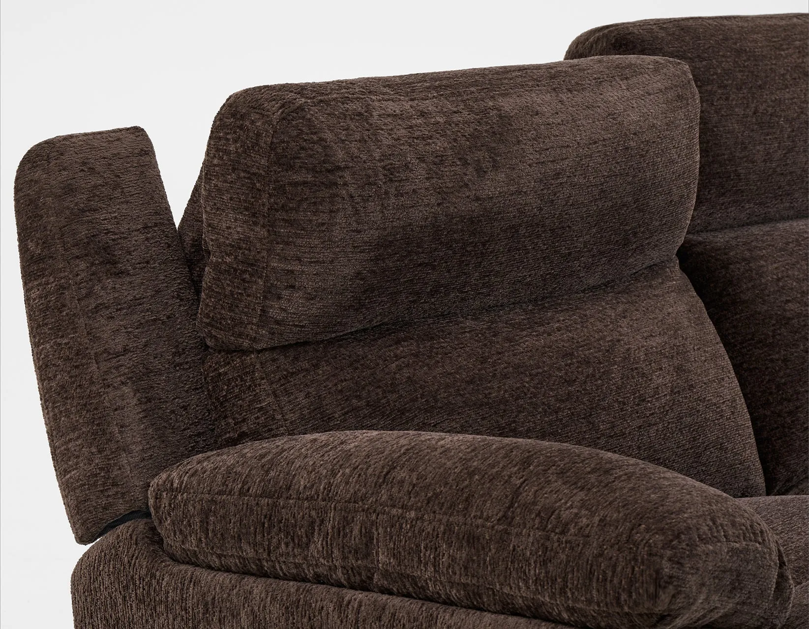 Gatlin Dual-Power Brown Fabric 6-Piece Modular Reclining Sectional - Image 6