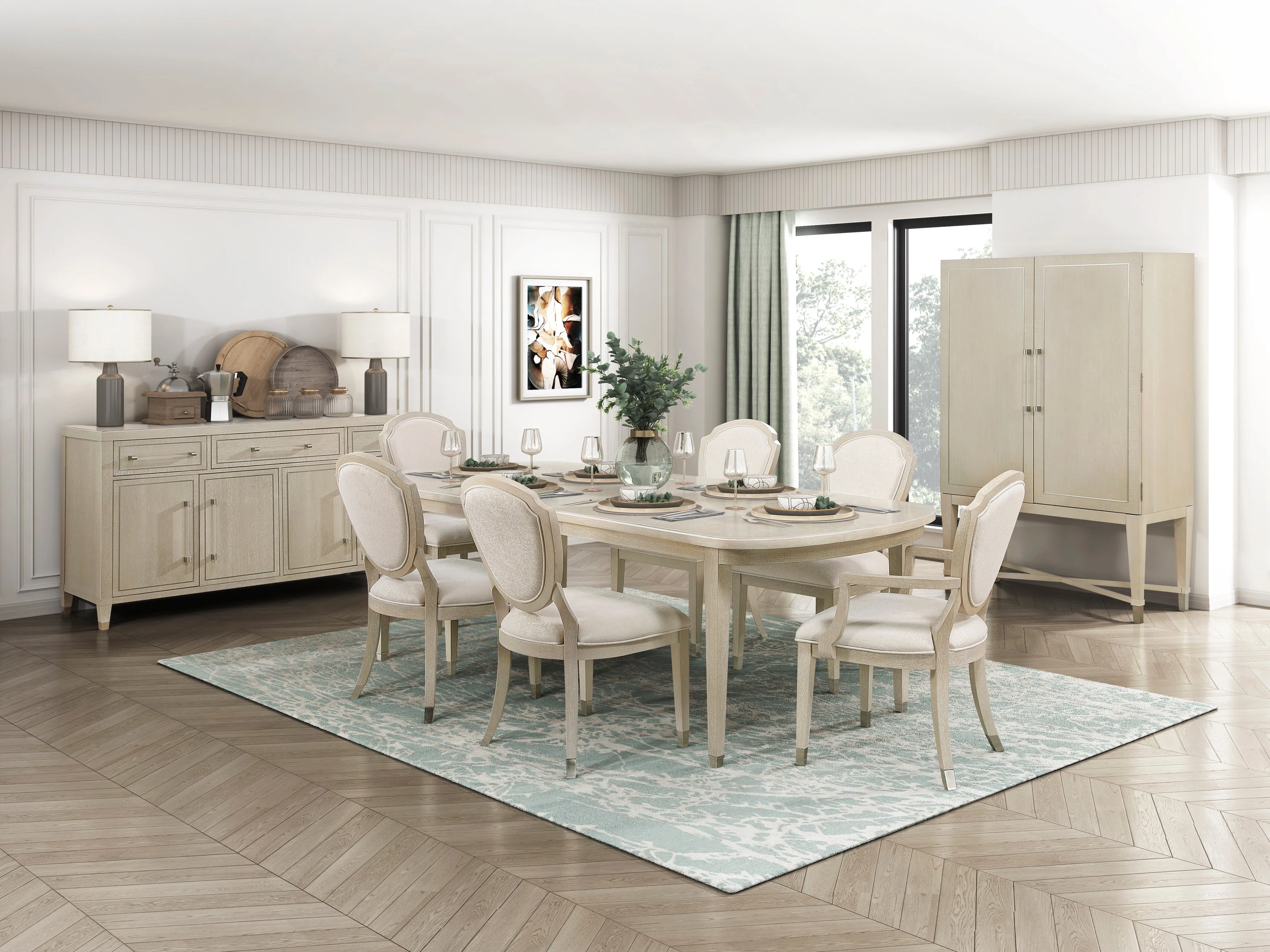 Genoa Light Oak/Ivory Dining Side Chair, Set of 2 - Image 5