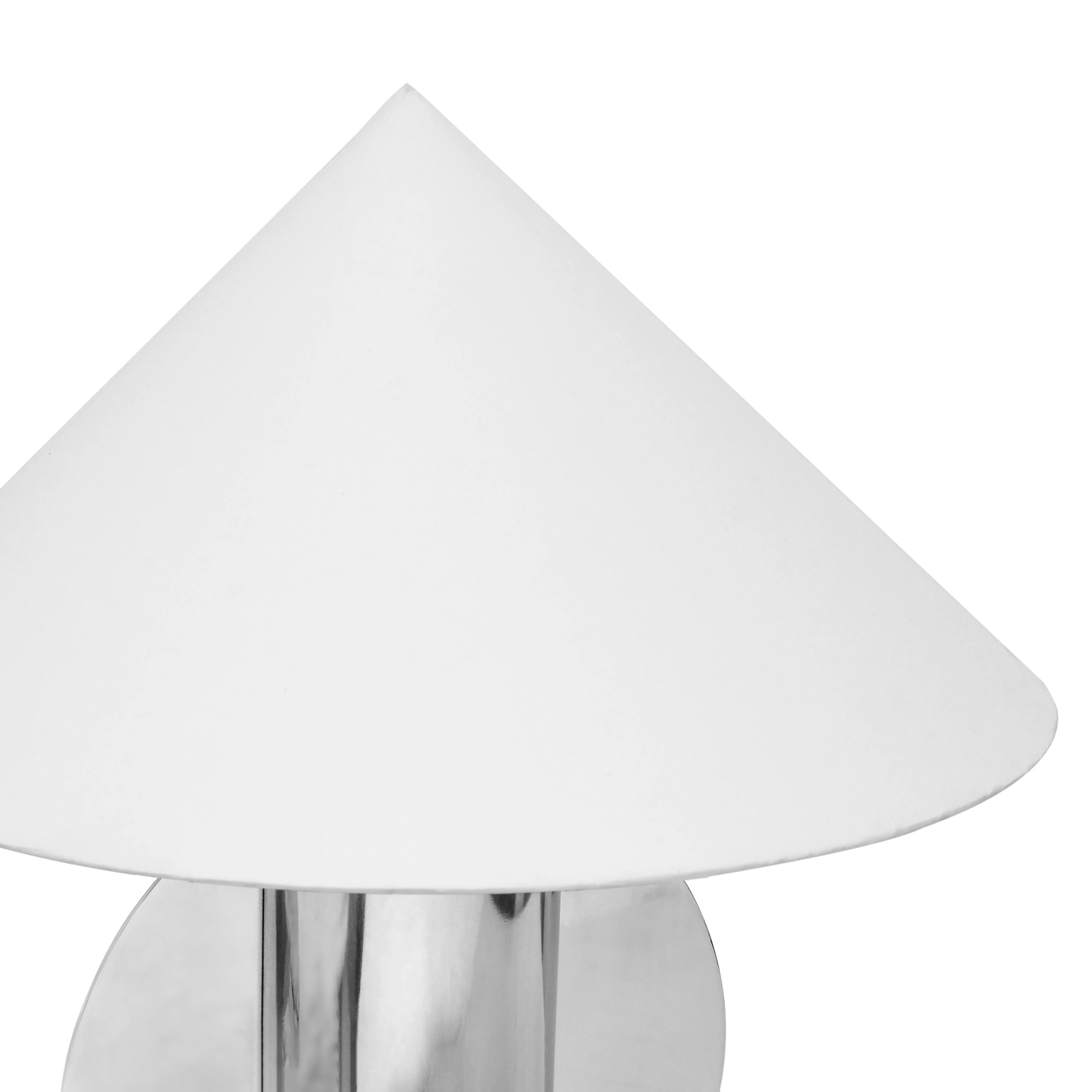 Geo Semi-Circled Chrome Table Lamp - Image 4