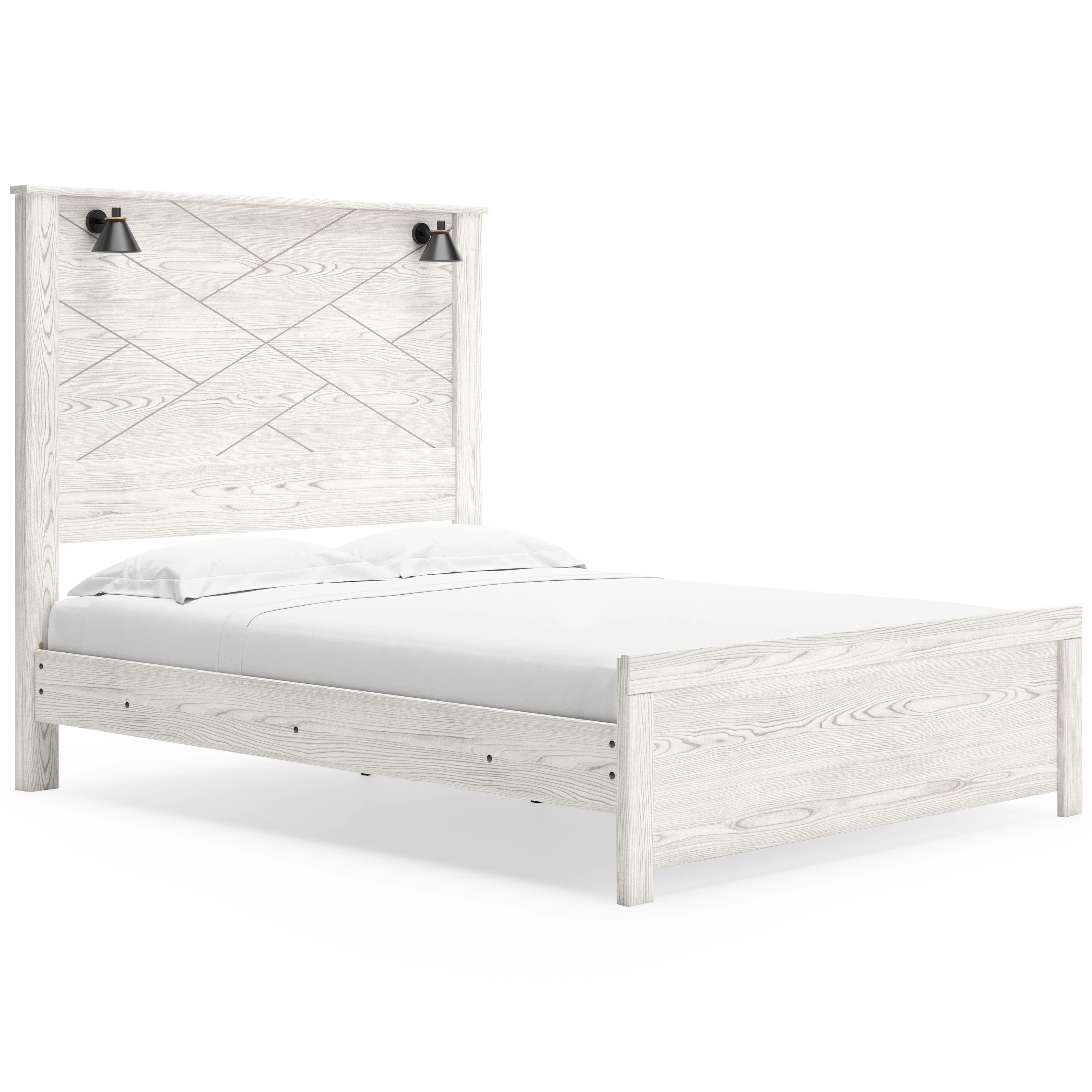 Gerridan White/Gray LED Panel Bedroom Set - Image 3