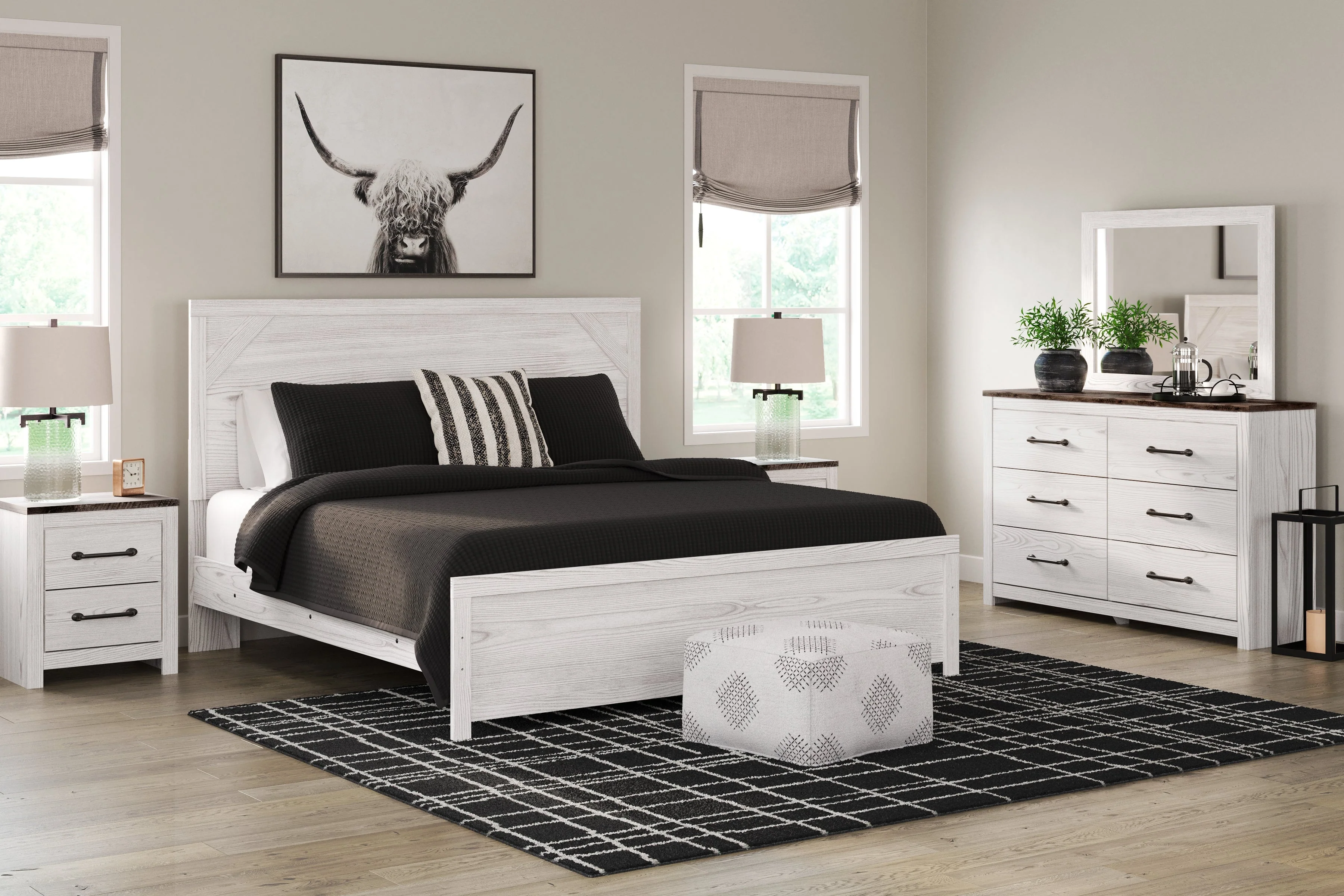 Gerridan White/Gray Panel Bedroom Set - Image 10