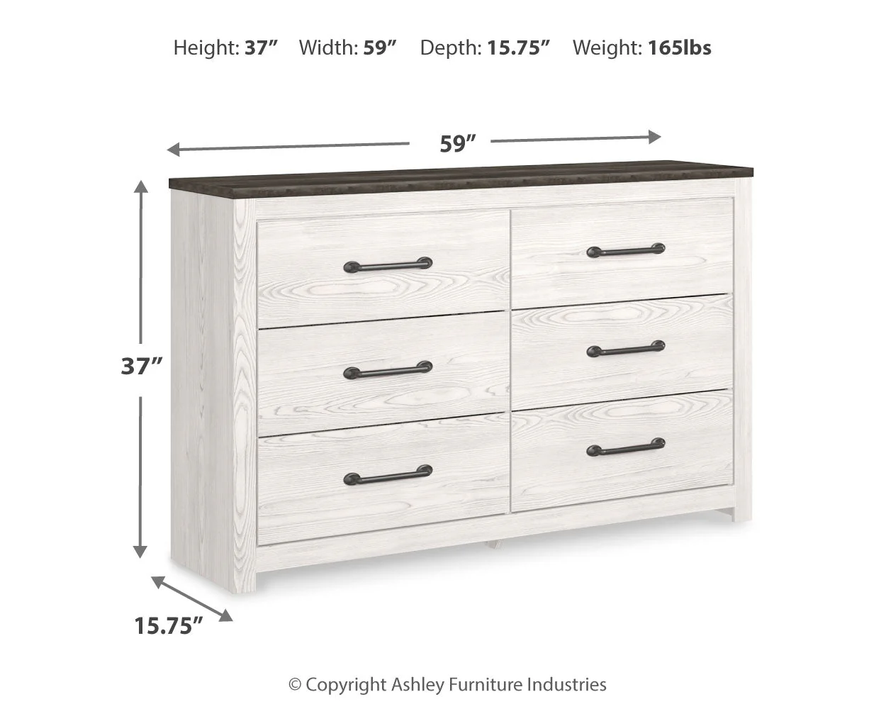 Gerridan White/Gray Panel Bedroom Set - Image 49