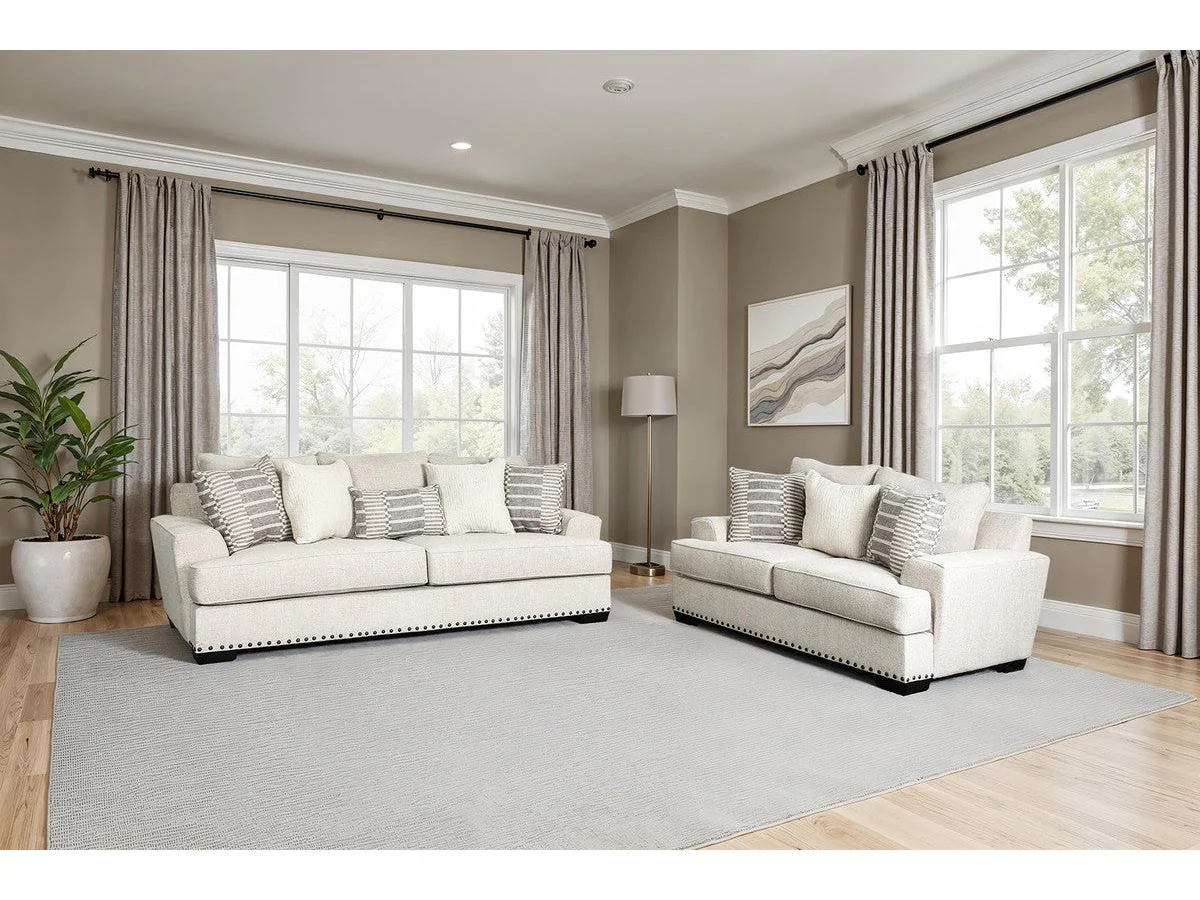 Gervais Taupe Sofa & Loveseat