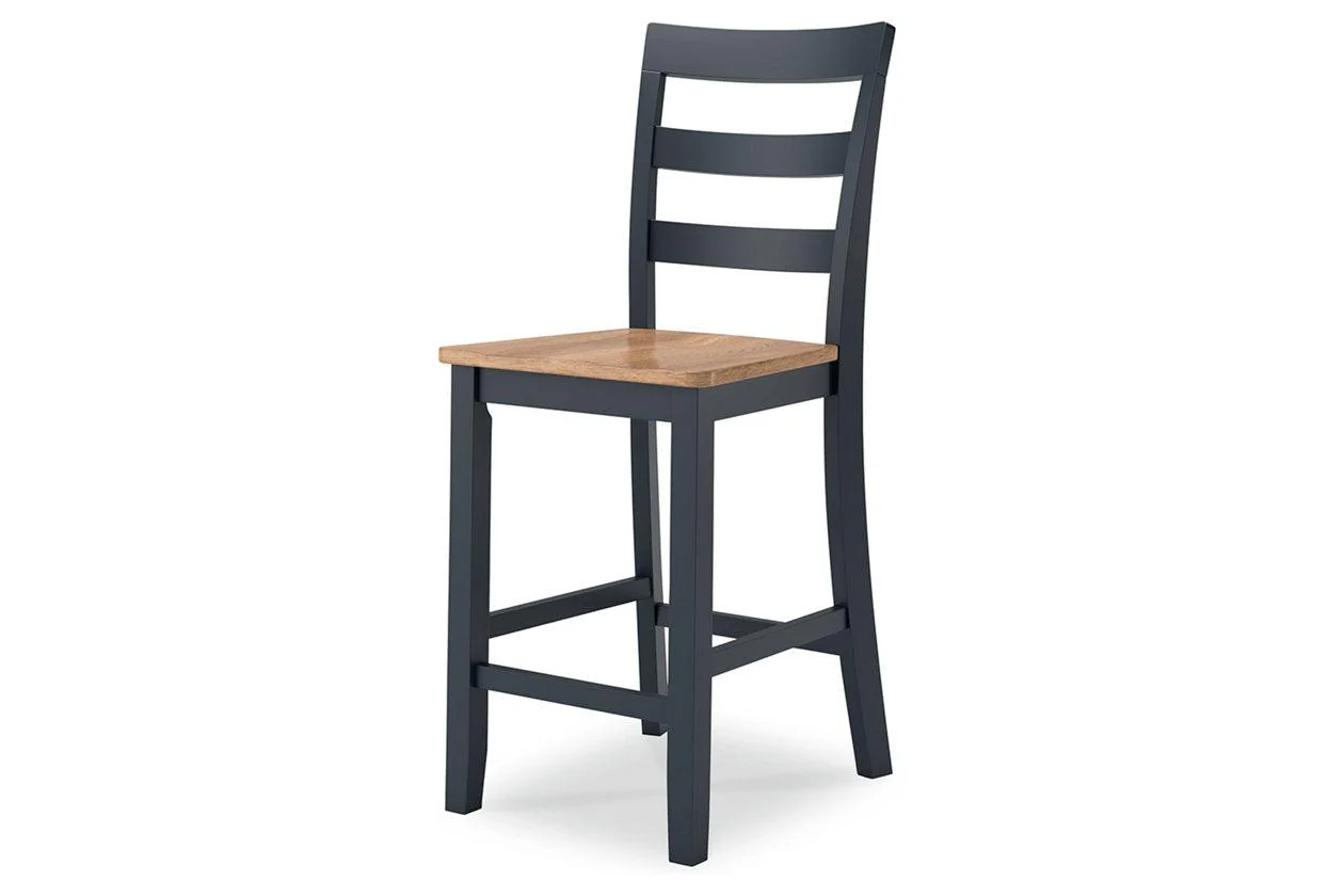 Gesthaven Natural/Blue Counter Height Dining Table and 4 Barstools - Image 3